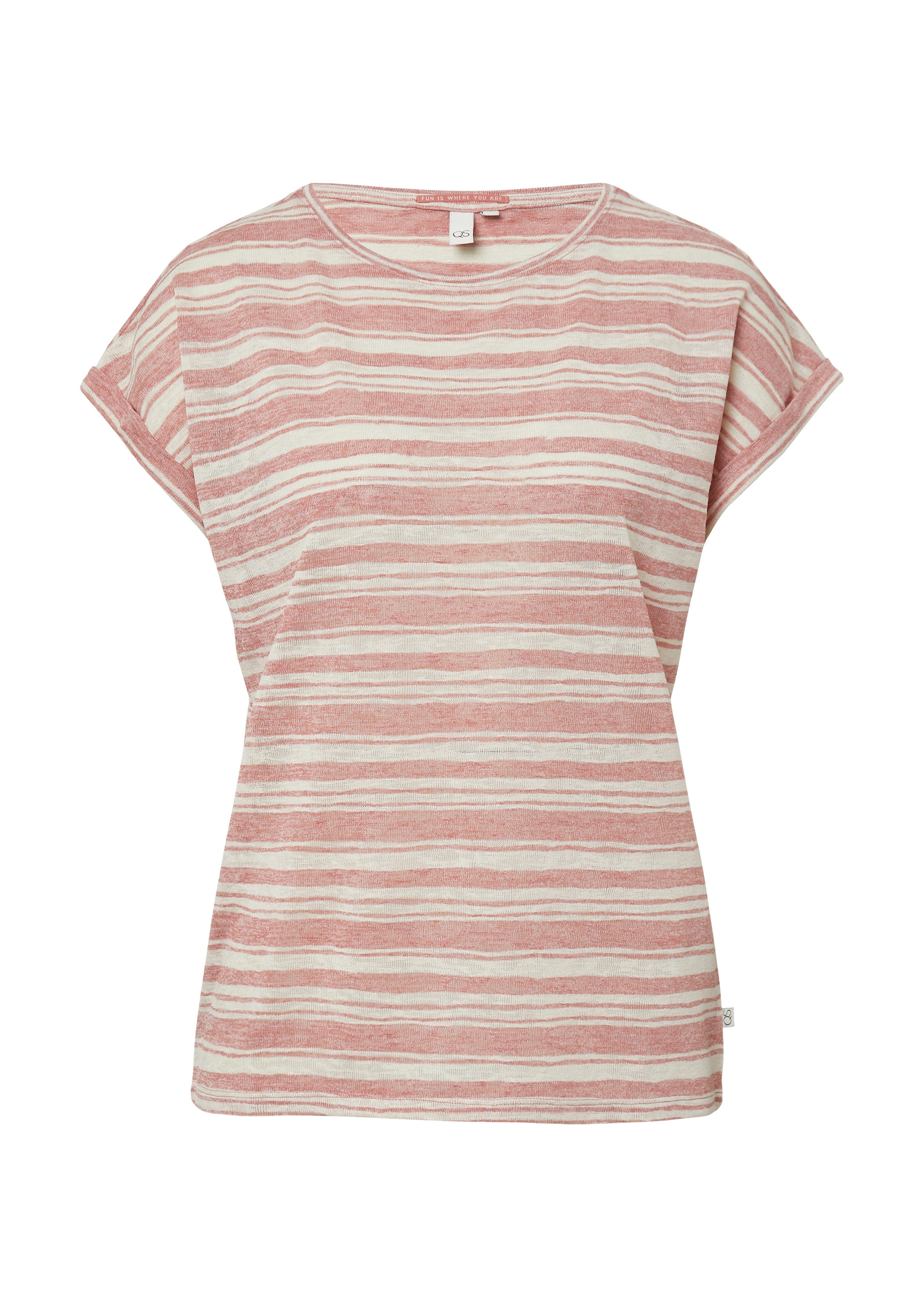 Q/S designed by T-shirt Gestreept shirt van viscosemix