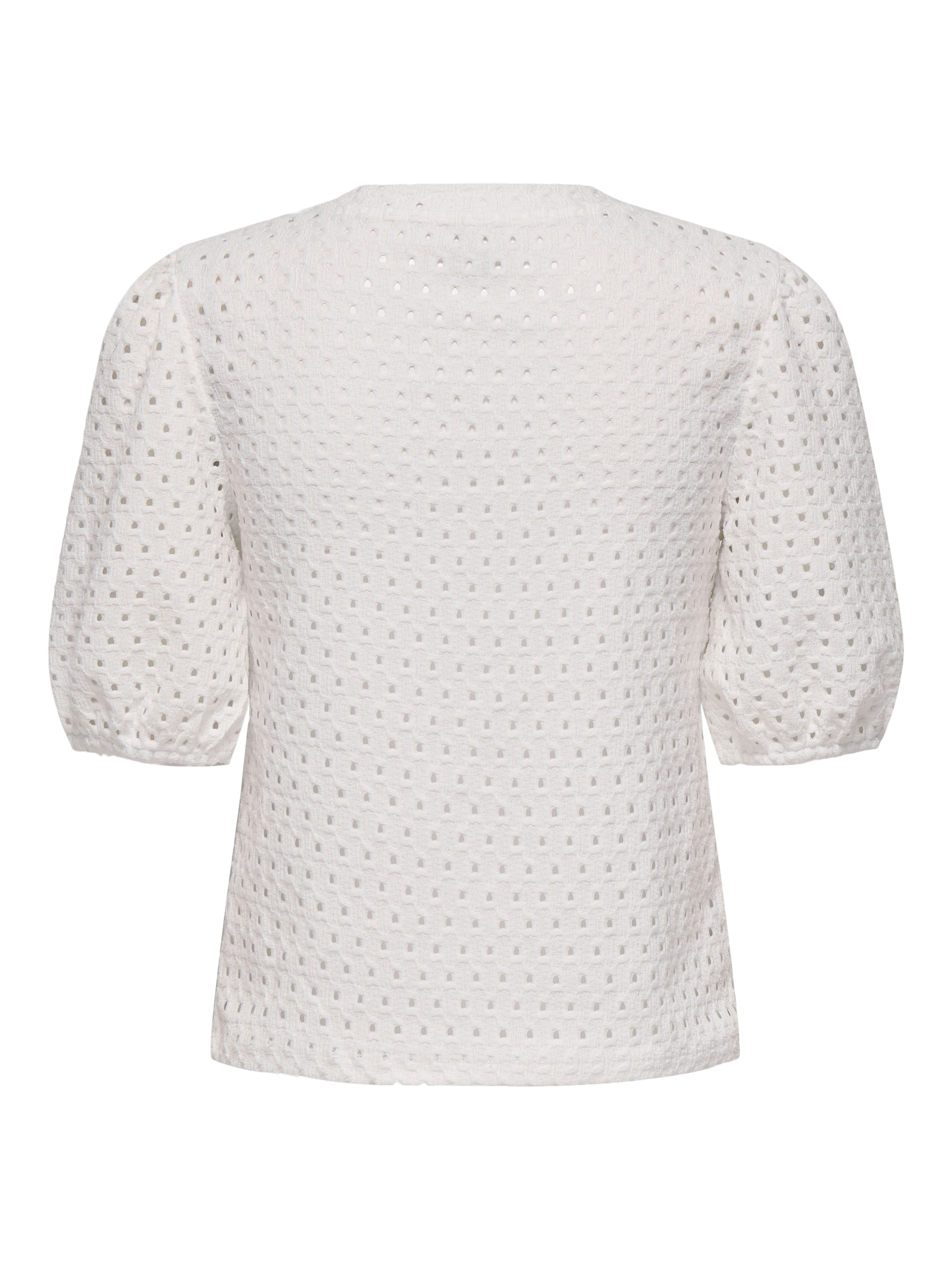 Only Shirt met korte mouwen ONLELISA S/S O-NECK TOP BOX JRS