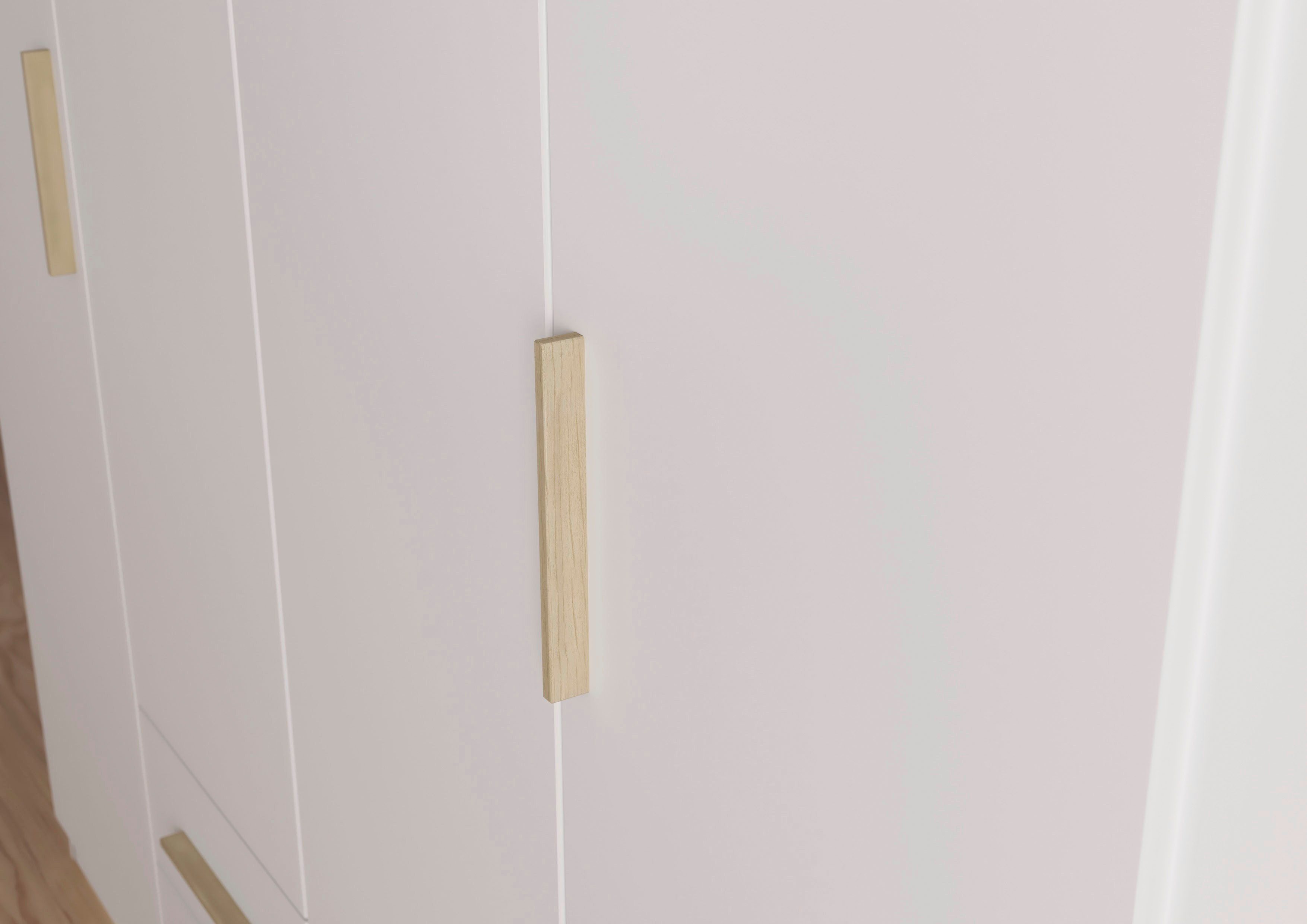 rauch Draaideurkast Kledingkast garderobe KREFELD optioneel met spiegel met 3 greepvarianten, incl. praktische lades made in germany
