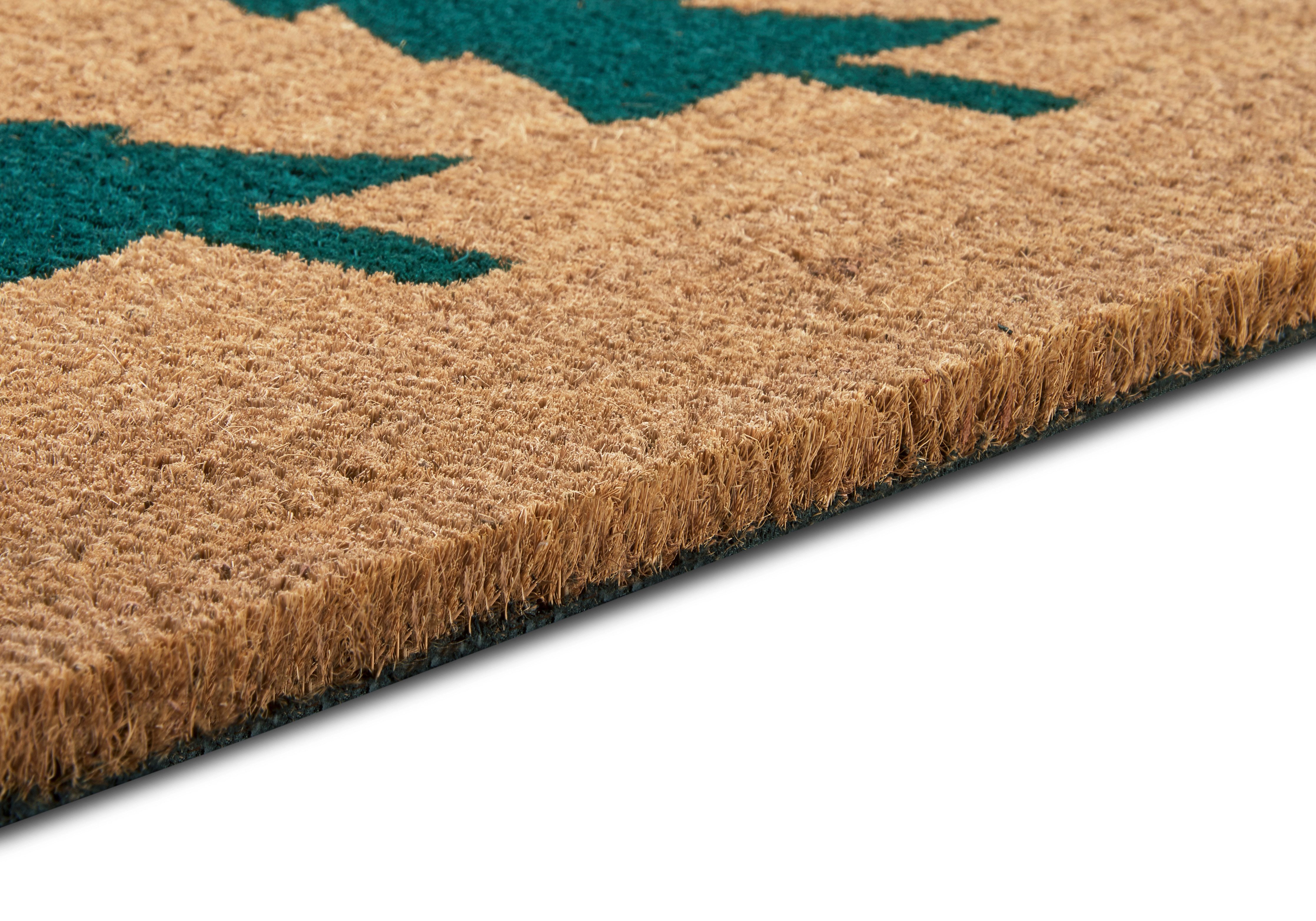 HANSE Home Mat Mix Mats Kokos Pine Trees Kerstmis, vuilafstotende mat, buiten, antislip, binnen, kokosmat