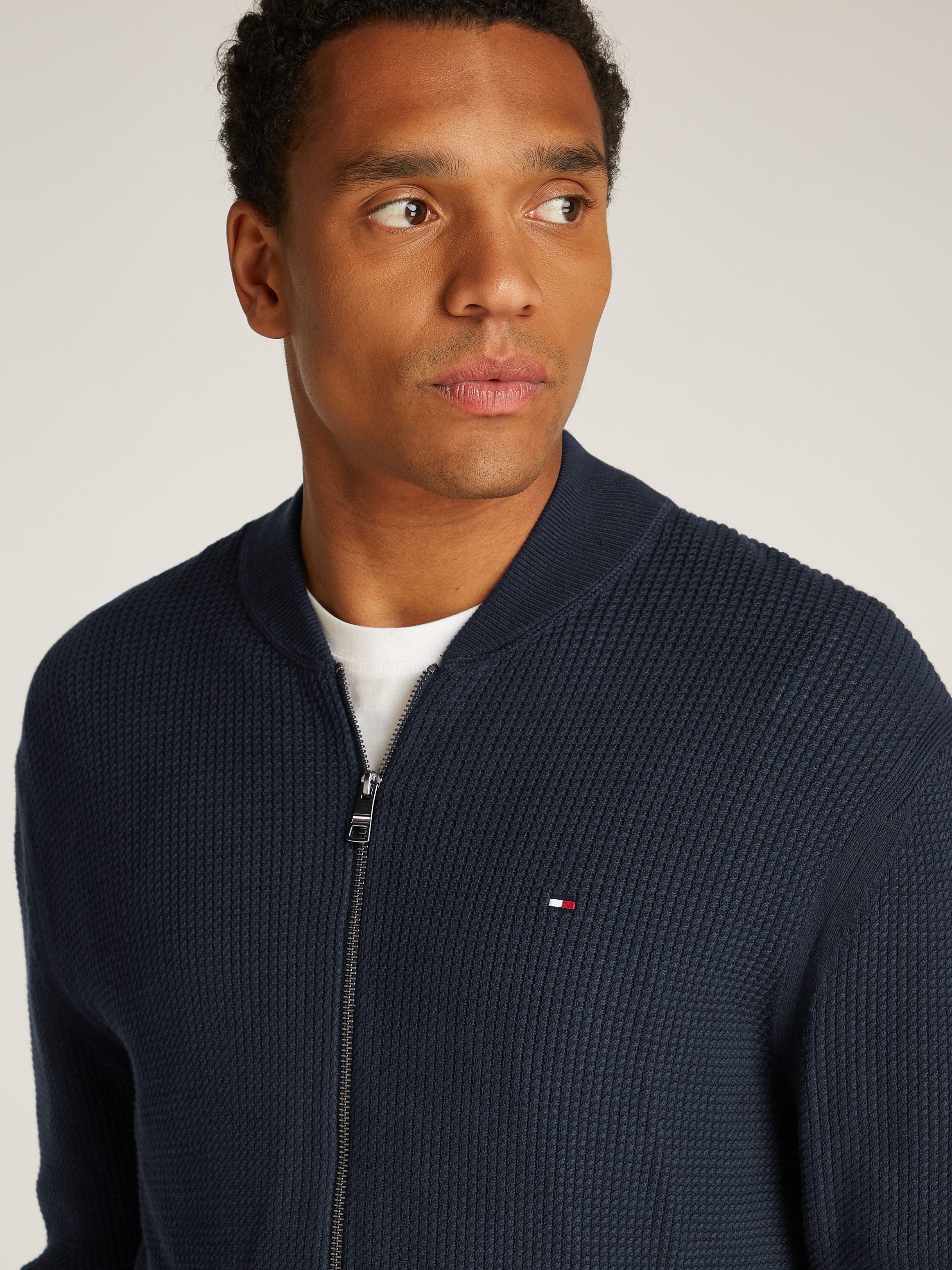 Tommy Hilfiger Vest STRUCTURE BASEBALL ZIP THROUGH