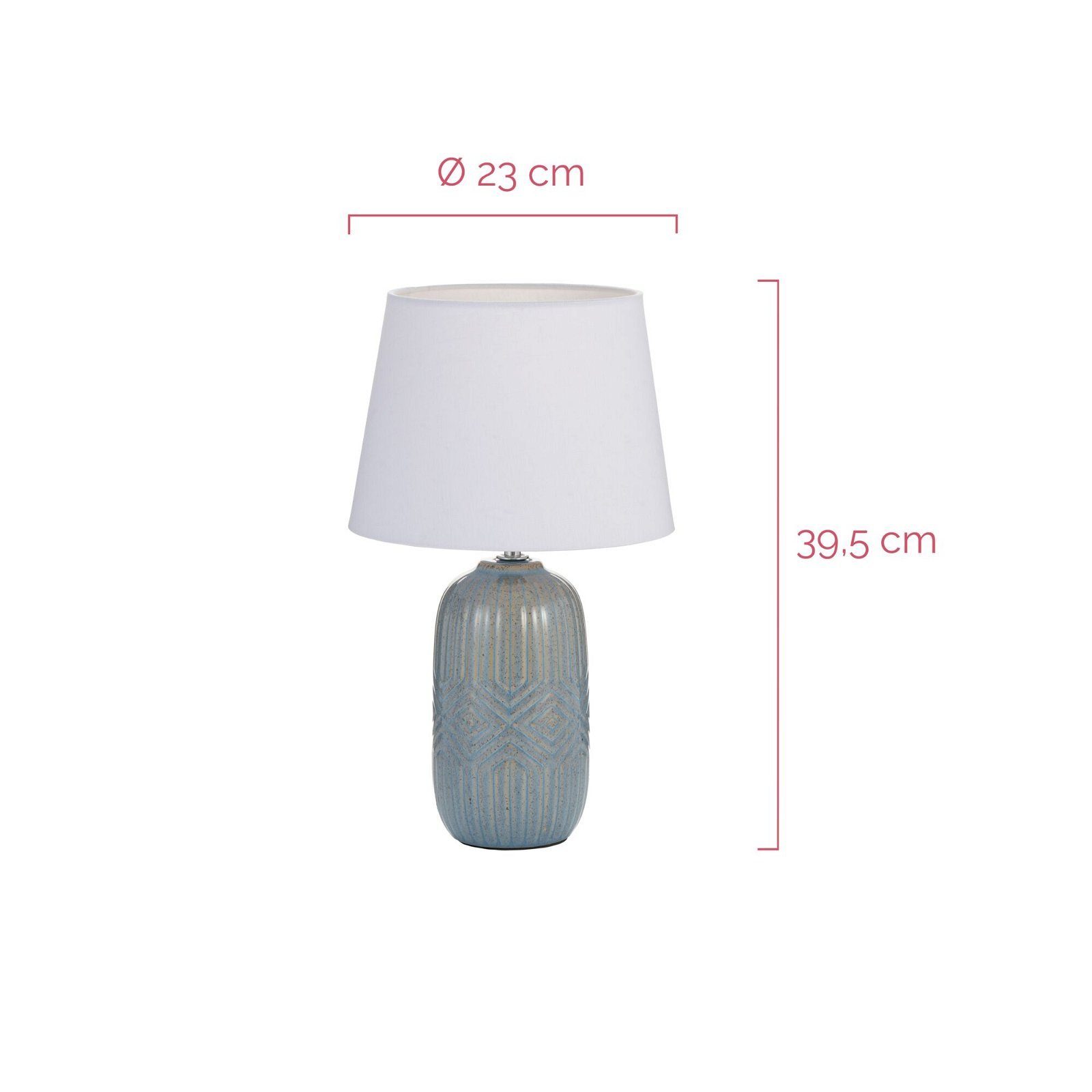 Pauleen Tafellamp Glowing Hug max20W blauw/beige 230V stof/keramiek