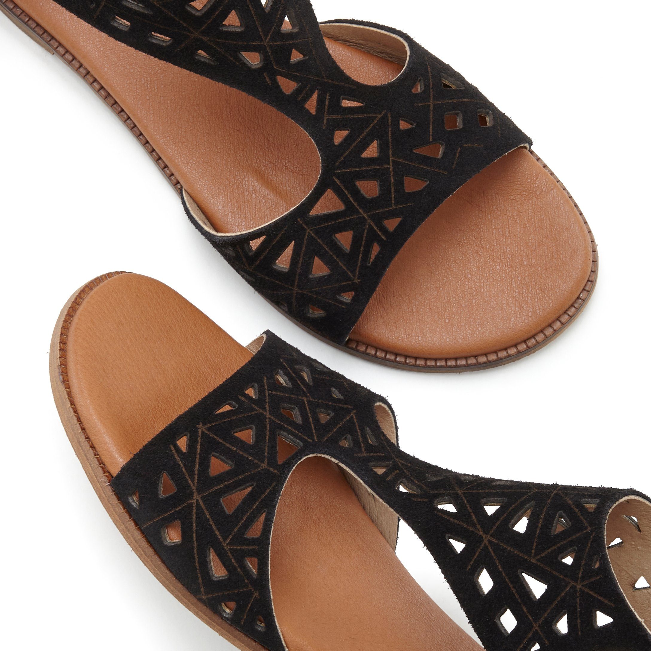 Lascana Sandalen Zomerschoen Sandalette, zomerschoen van hoogwaardig leer met uitsparingen