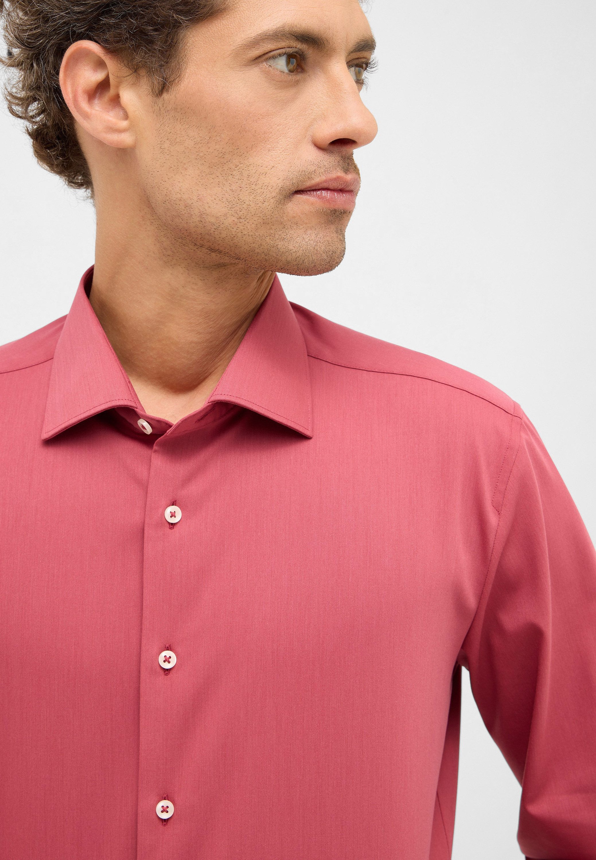 Eterna Overhemd met lange mouwen Slim fit NON IRON (strijkvrij)