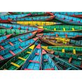 consalnet papierbehang boten in verschillende maten blauw