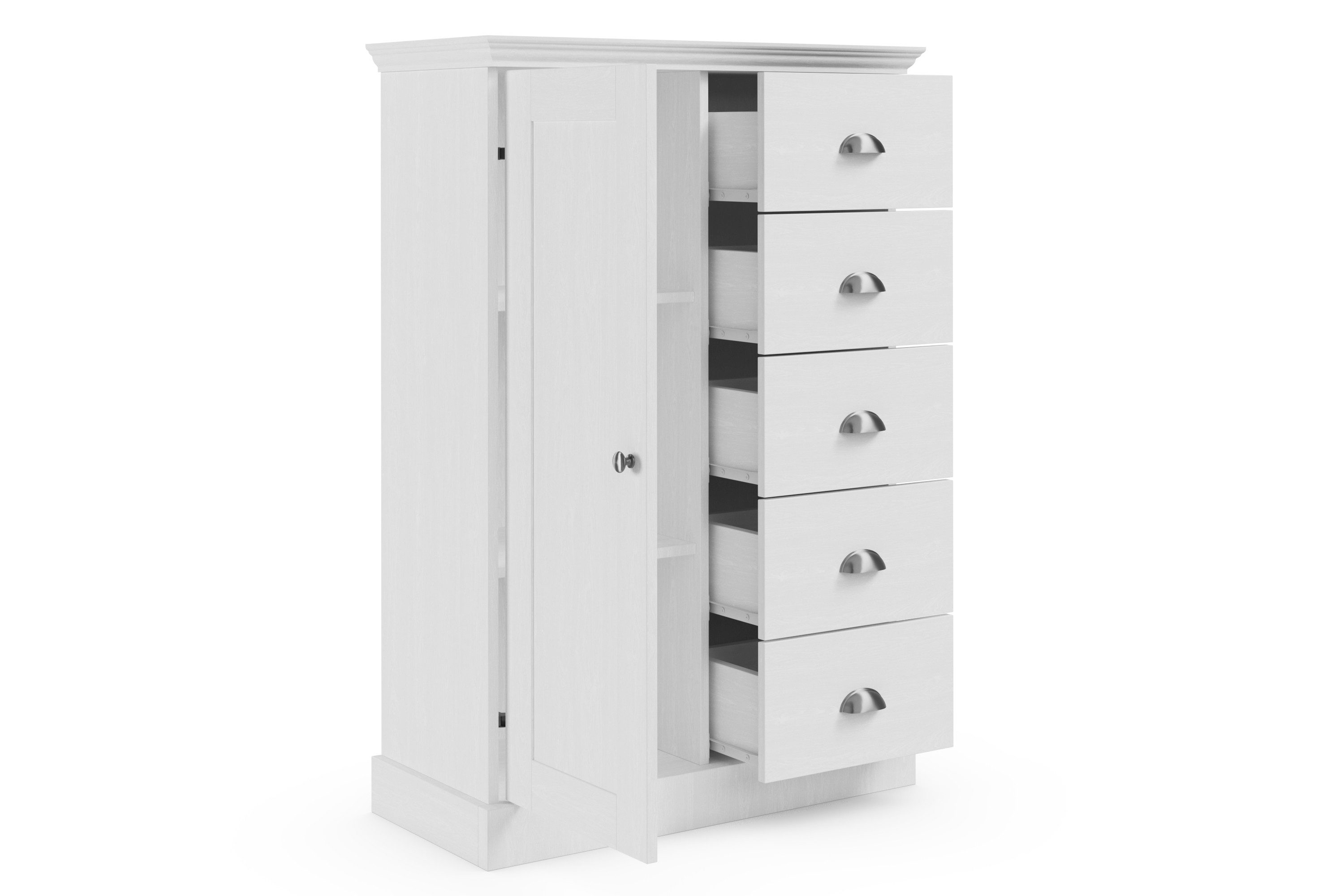 Home affaire Kast Motala 5 lades en 2 verstelbare planken, breedte 75cm, hoogte 110cm
