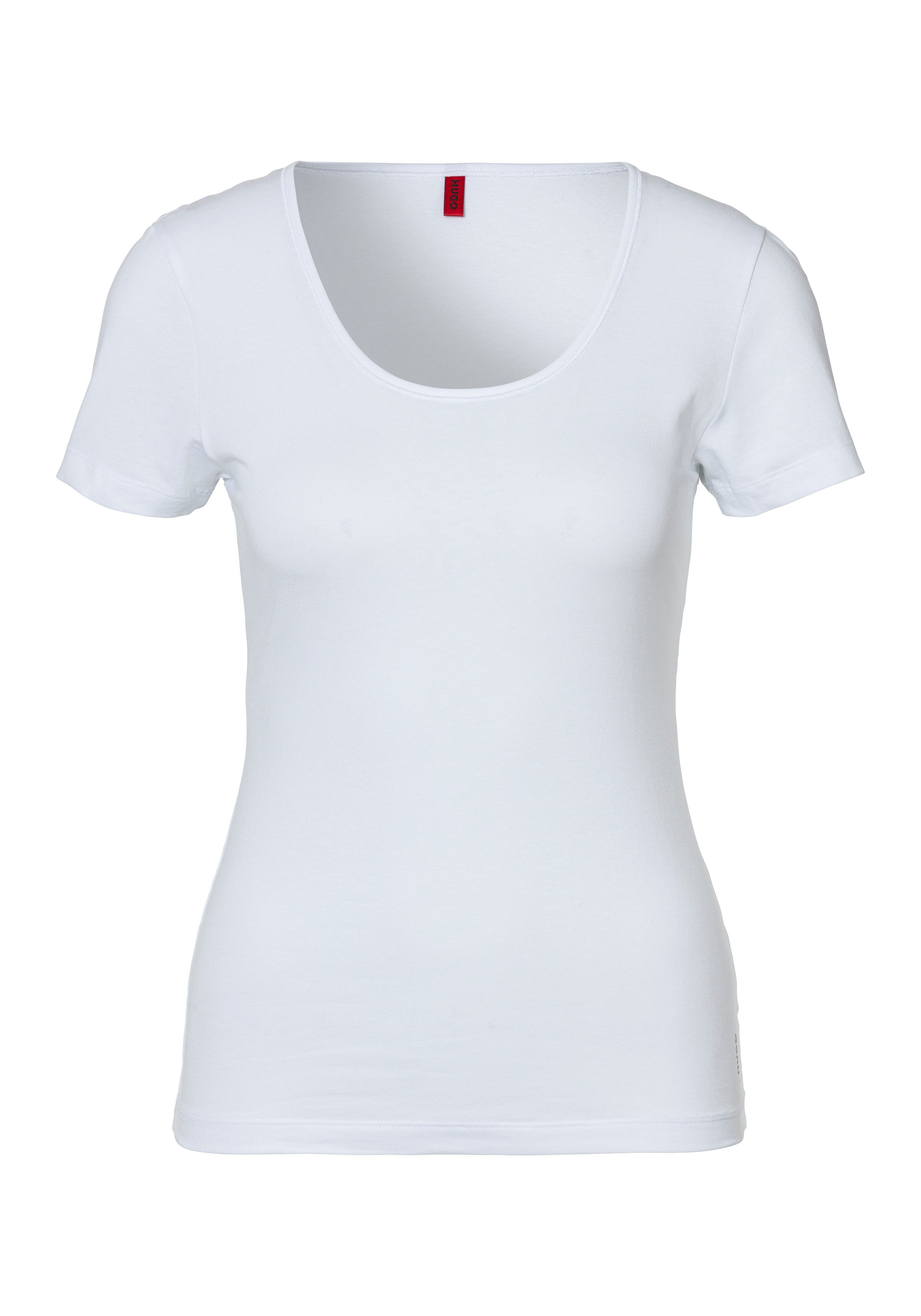 HUGO underwear T-shirt TWIN met verticale logoprint (2-delig, Set van 2)