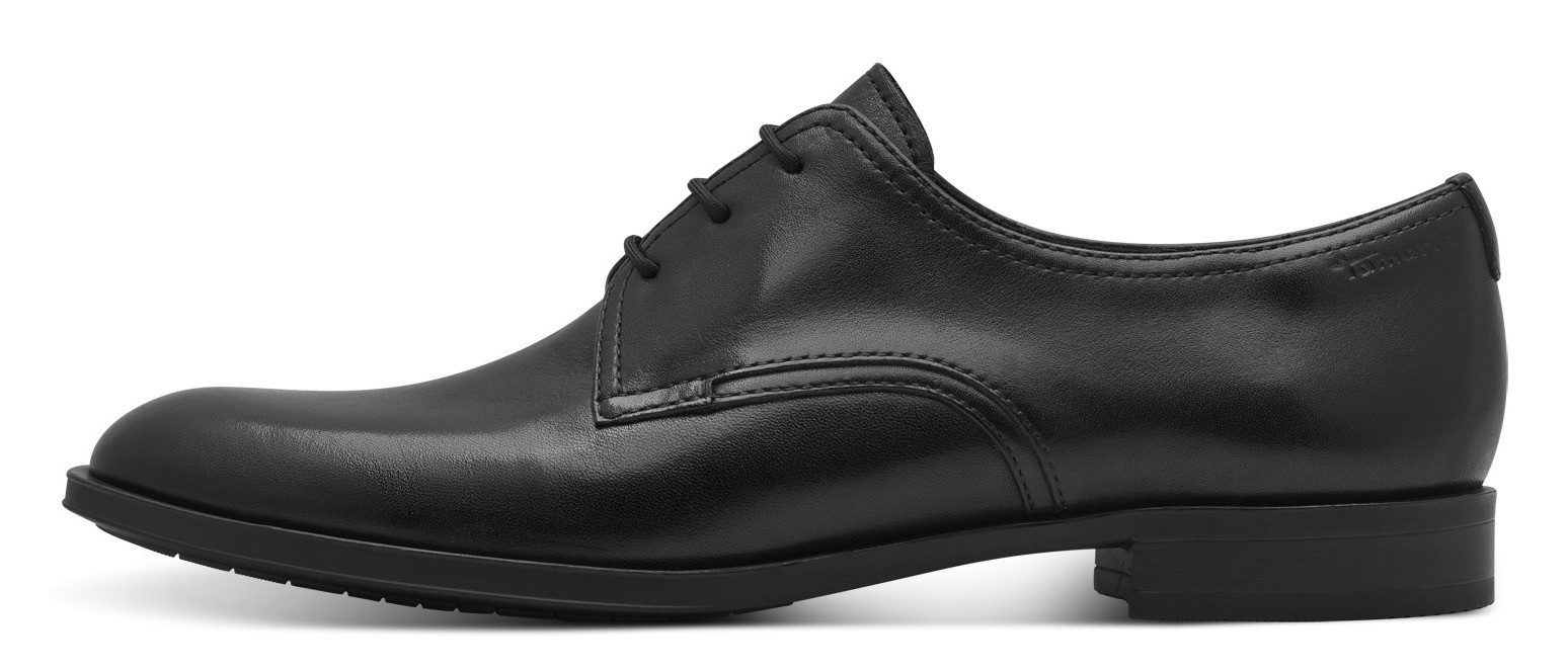 Tamaris Veterschoenen , blokhak, lage schoen, zakelijke schoen met sierstiksels