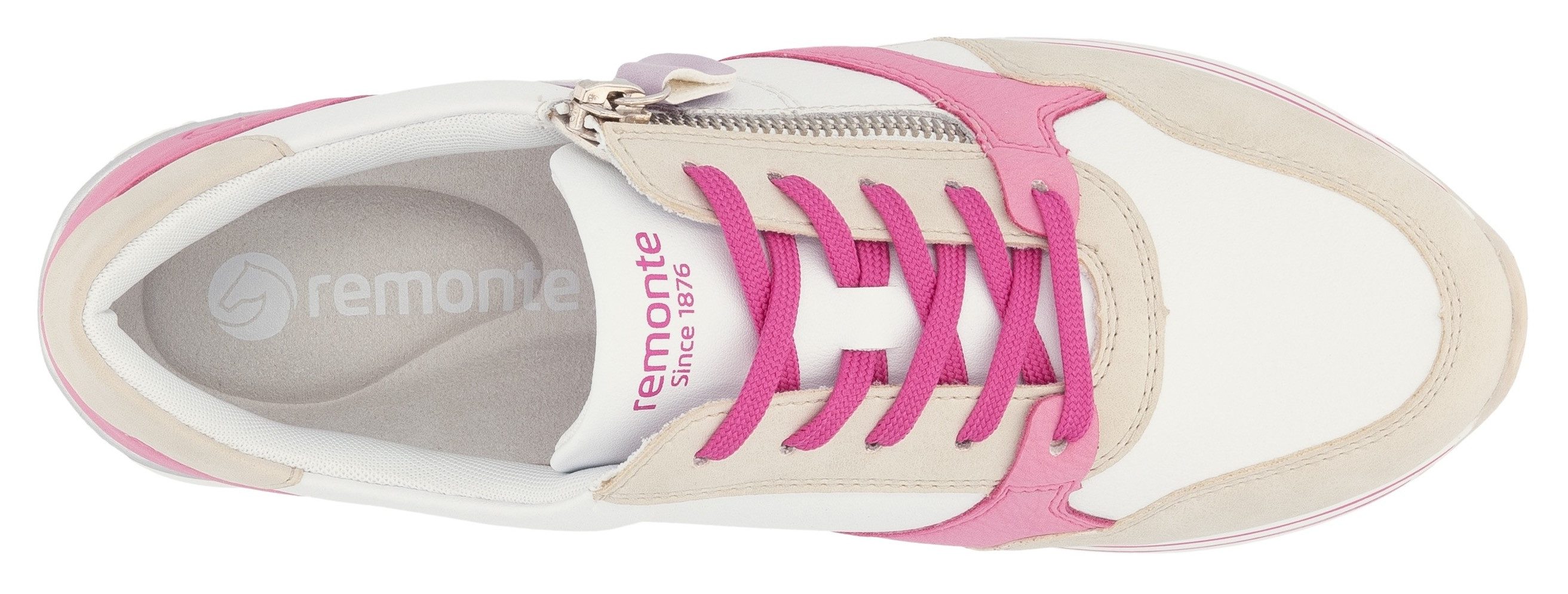 Remonte Plateausneakers vrijetijdsschoen, lage schoen, veterschoen met losse zachte inlegzool