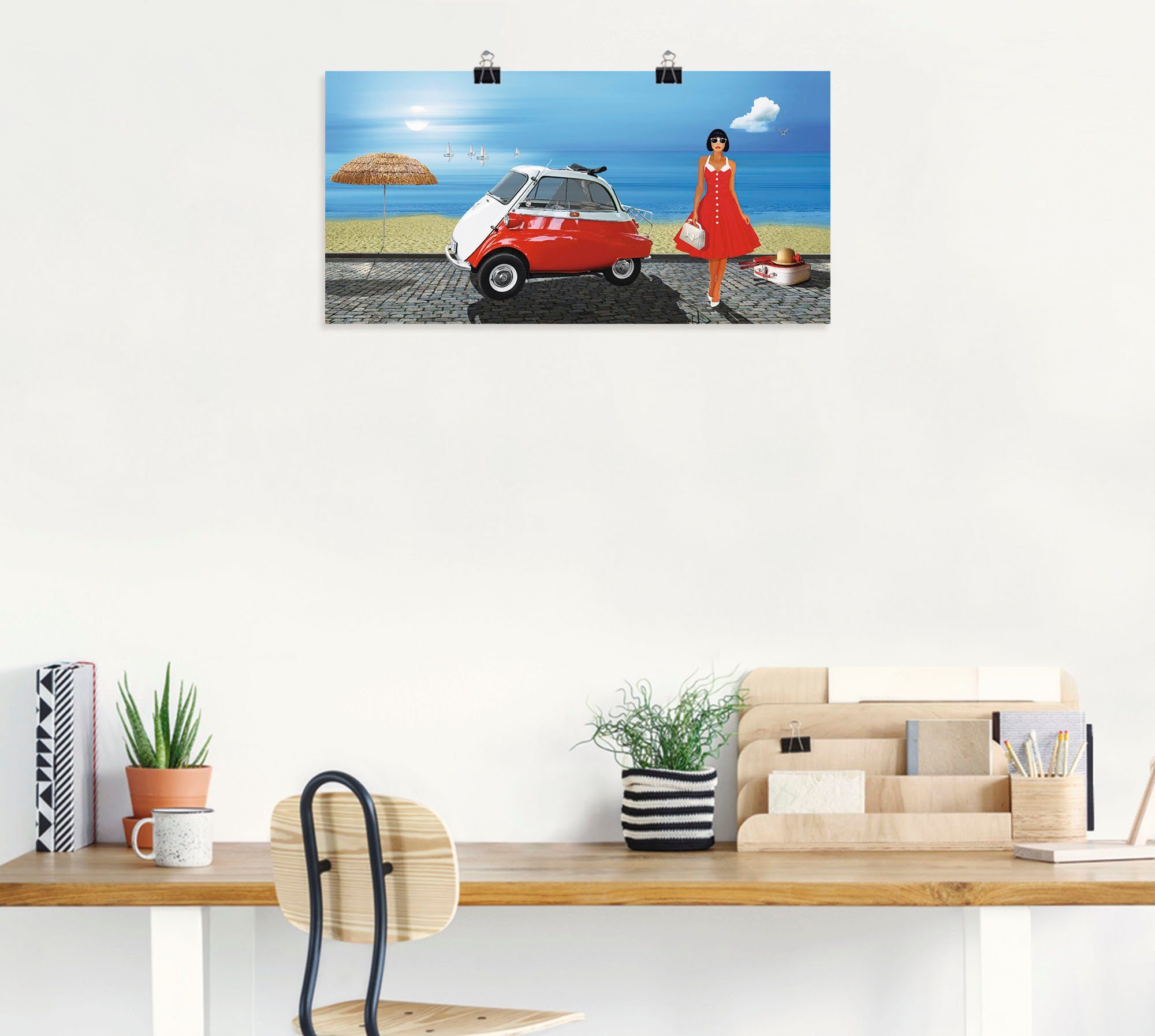 Artland Poster Vakantie in de jaren 60 als artprint op linnen, muursticker of poster in verschillende maten