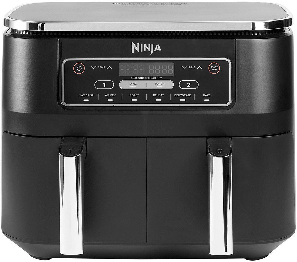 NINJA Airfryer Foodi Dual Zone AF300EU 0,9 kg capaciteit per stuk incl. 2 krokante schalen