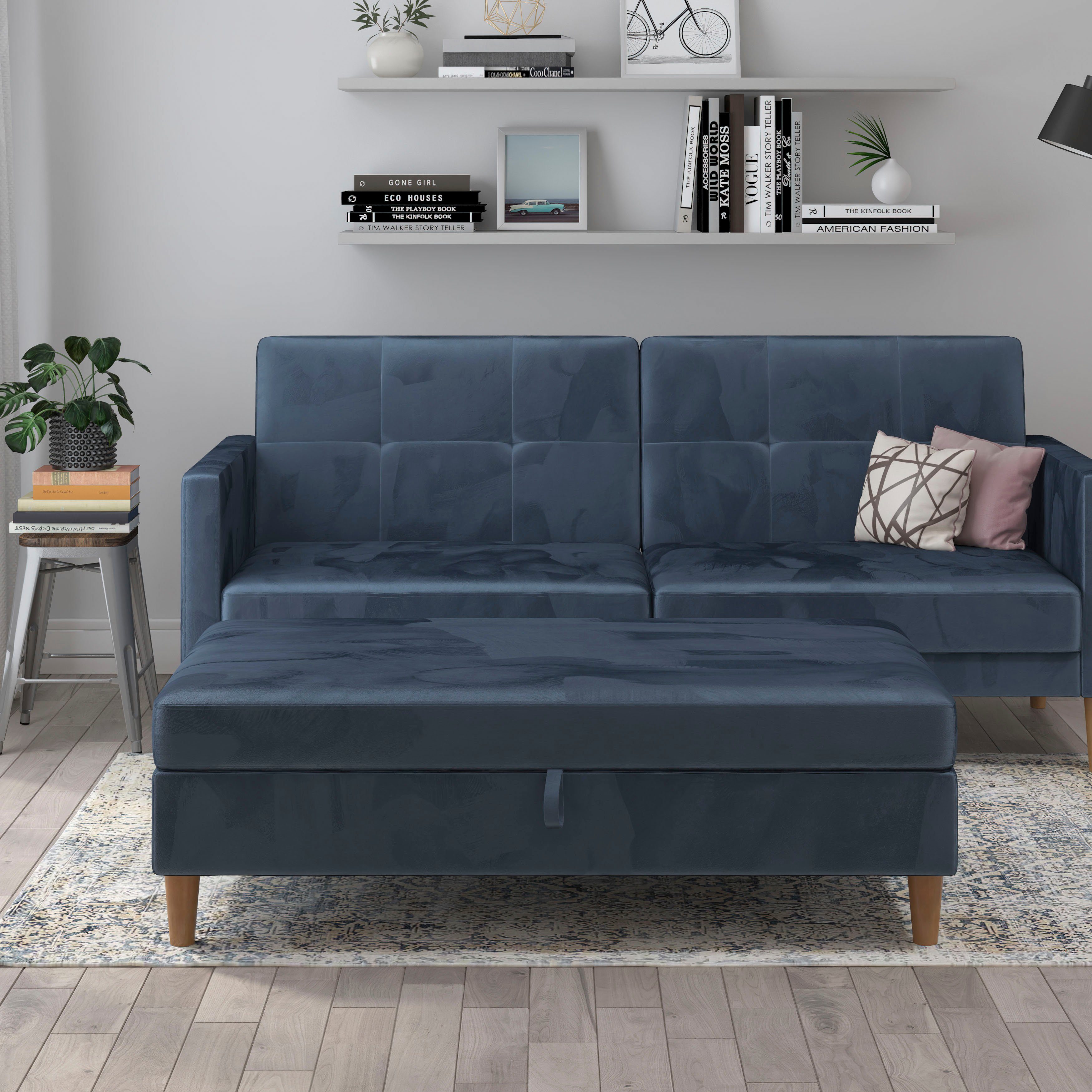 Dorel Home Hocker met bergruimte Lilly met bergruimte, vrij in ruimte plaatsbaar, zithoogte 43 cm (1 stuk)