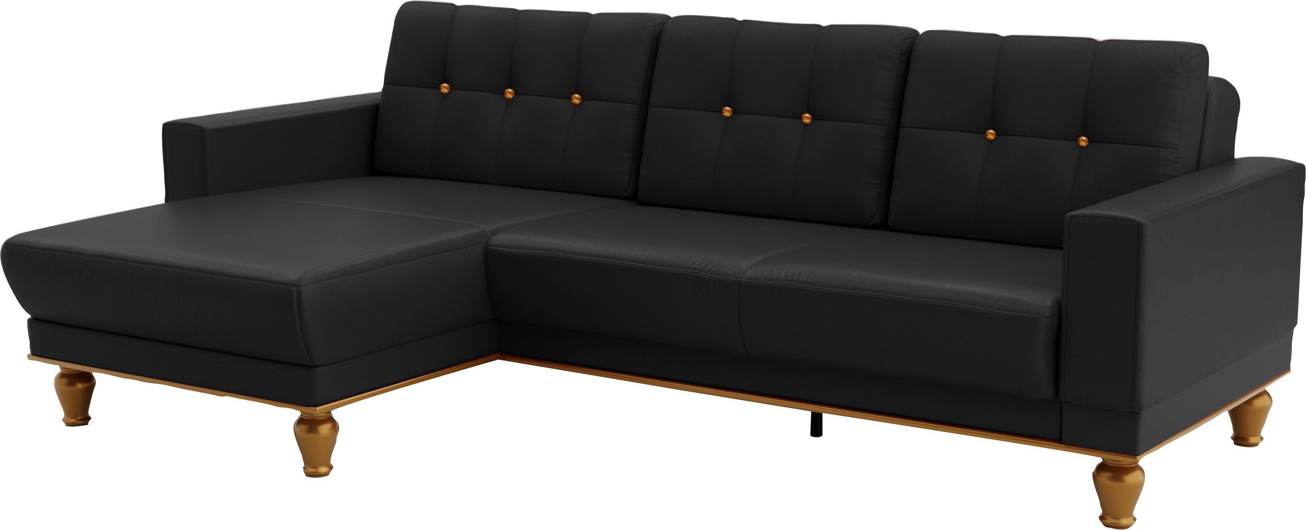 sit&more Hoekbank Orient 5 L-vorm met strassteentjes, naar keuze met slaapfunctie en bedkist