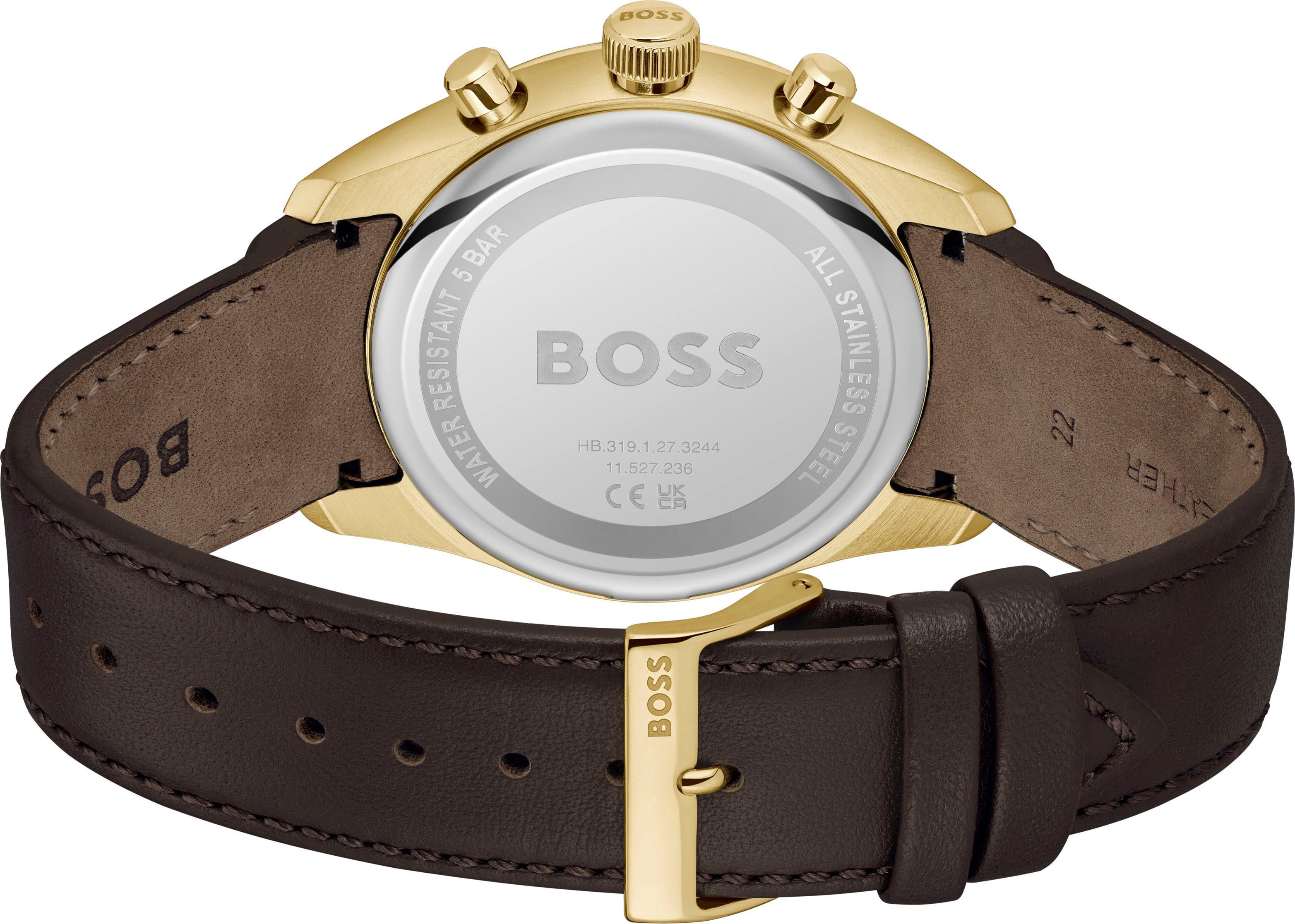 Boss Chronograaf GRAND PRIX 44 Quartzhorloge, horloge, herrenuur, roestvrijstalen band, analoog, dag