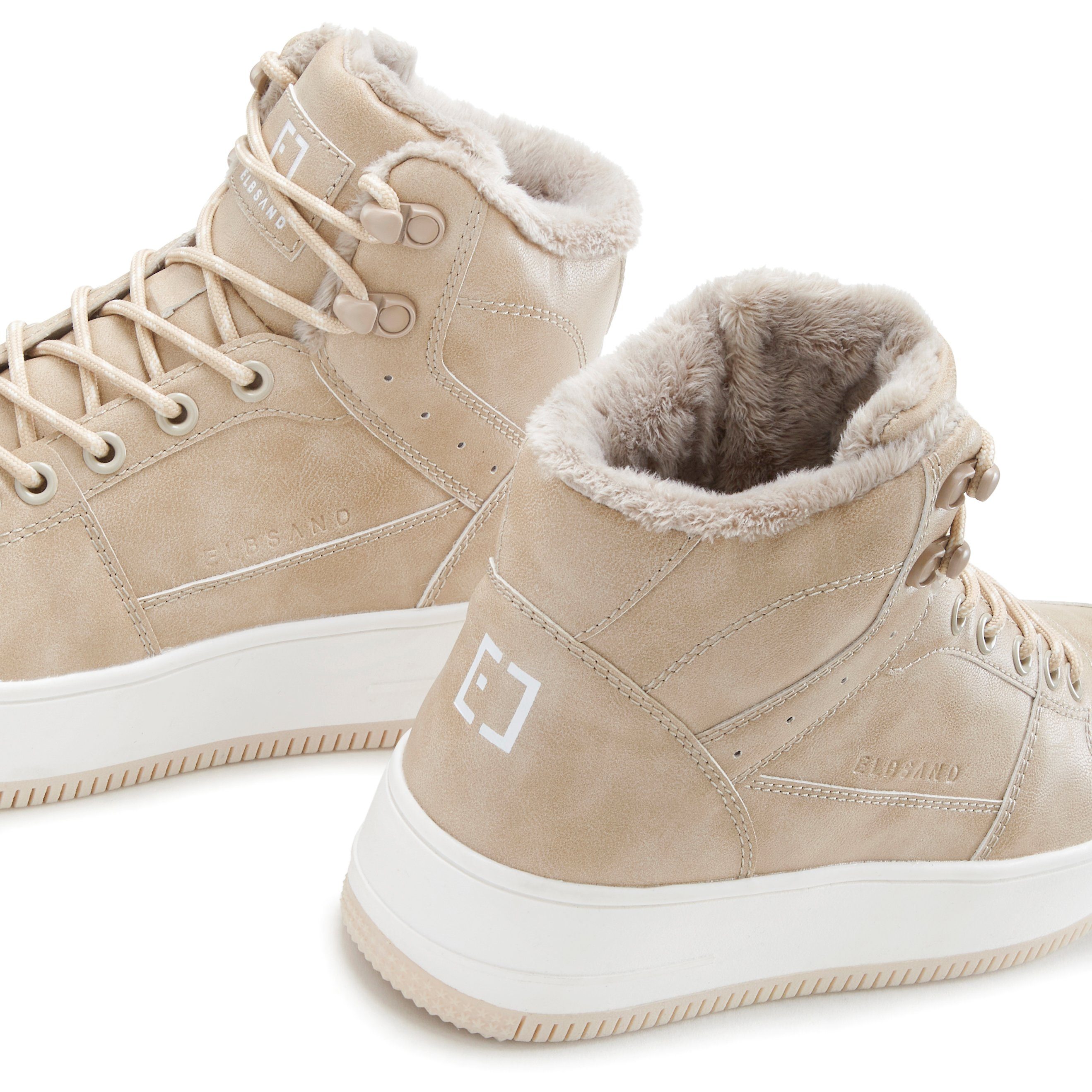 Elbsand Sneakers met knuffelig warm voering, vrijetijdsschoen, lage schoen, high top sneaker