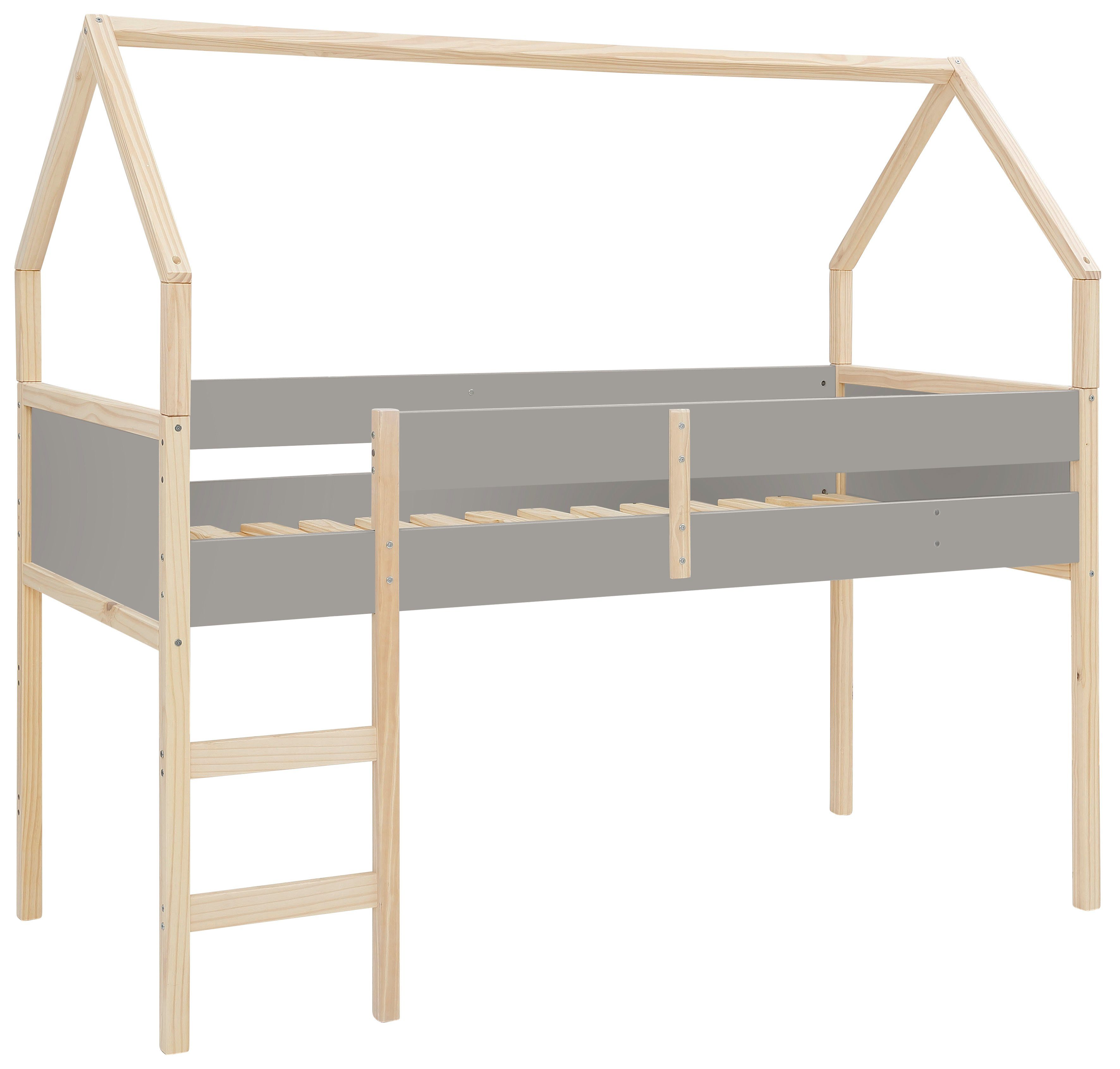 Lüttenhütt Hoogslaper Janne Grenenhout, 1-persoons, inclusief houten ladder, ligoppervlak 90x200 cm