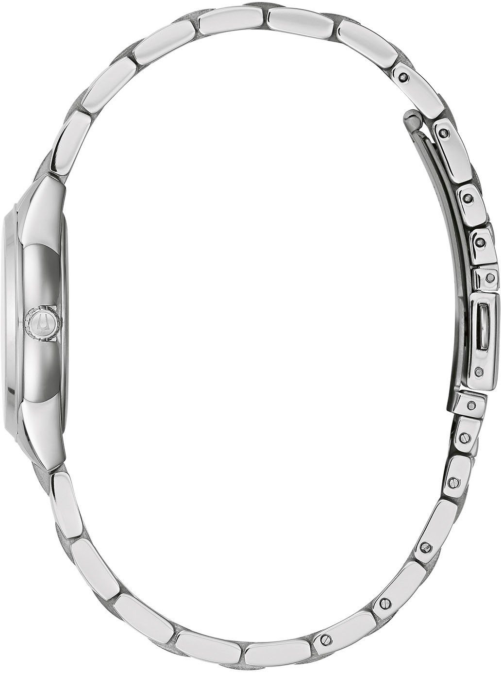 Bulova Kwartshorloge 96P249 Polshorloge, dameshorloge, roestvrijstalen armband, met diamanten