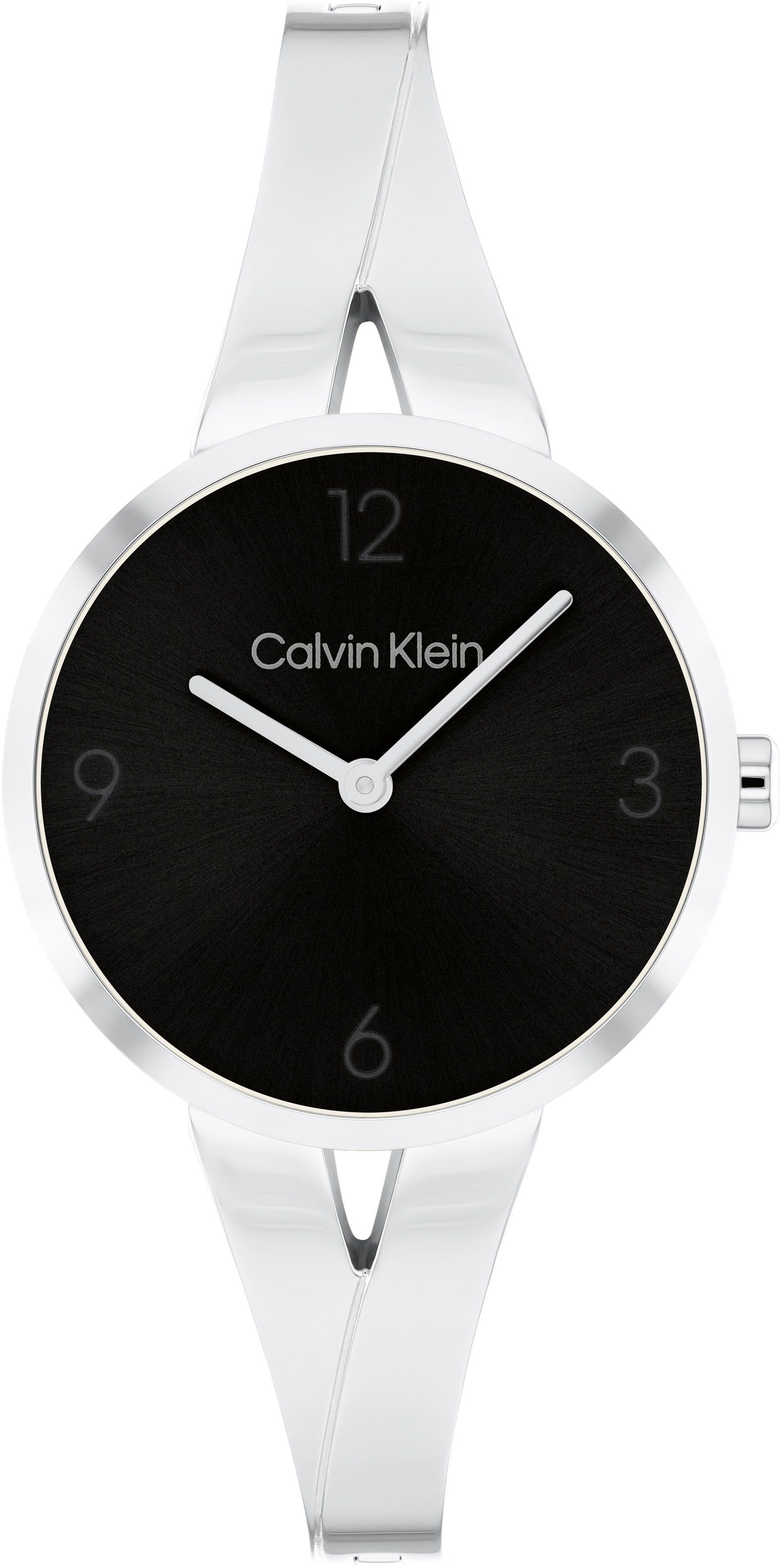 Calvin Klein Kwartshorloge SCULPTURAL Polshorloge, dameshorloge, mineraalglas, roestvrijstalen armband