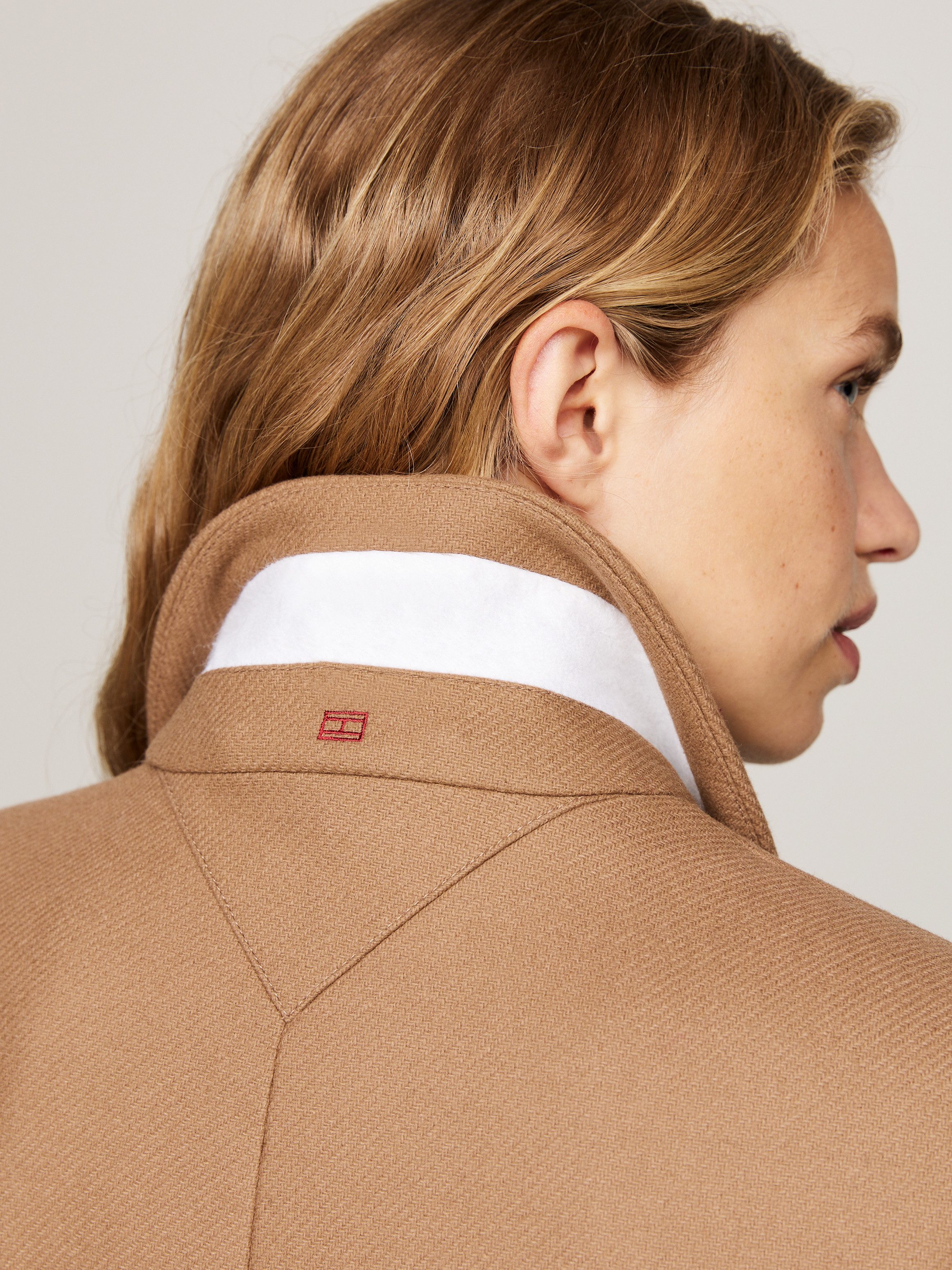Tommy Hilfiger Lange jas met gestempeld logo