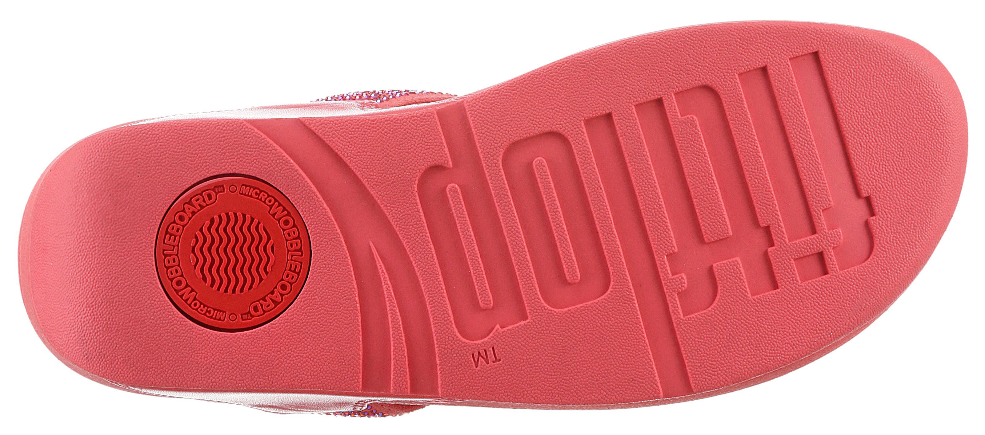 Fitflop Dianets LULU CRYSTAL EMBELLISHED TOE-POST SANDALS - HOTFIX sleehak, zomerschoen, teen-scheider met zachte teenband