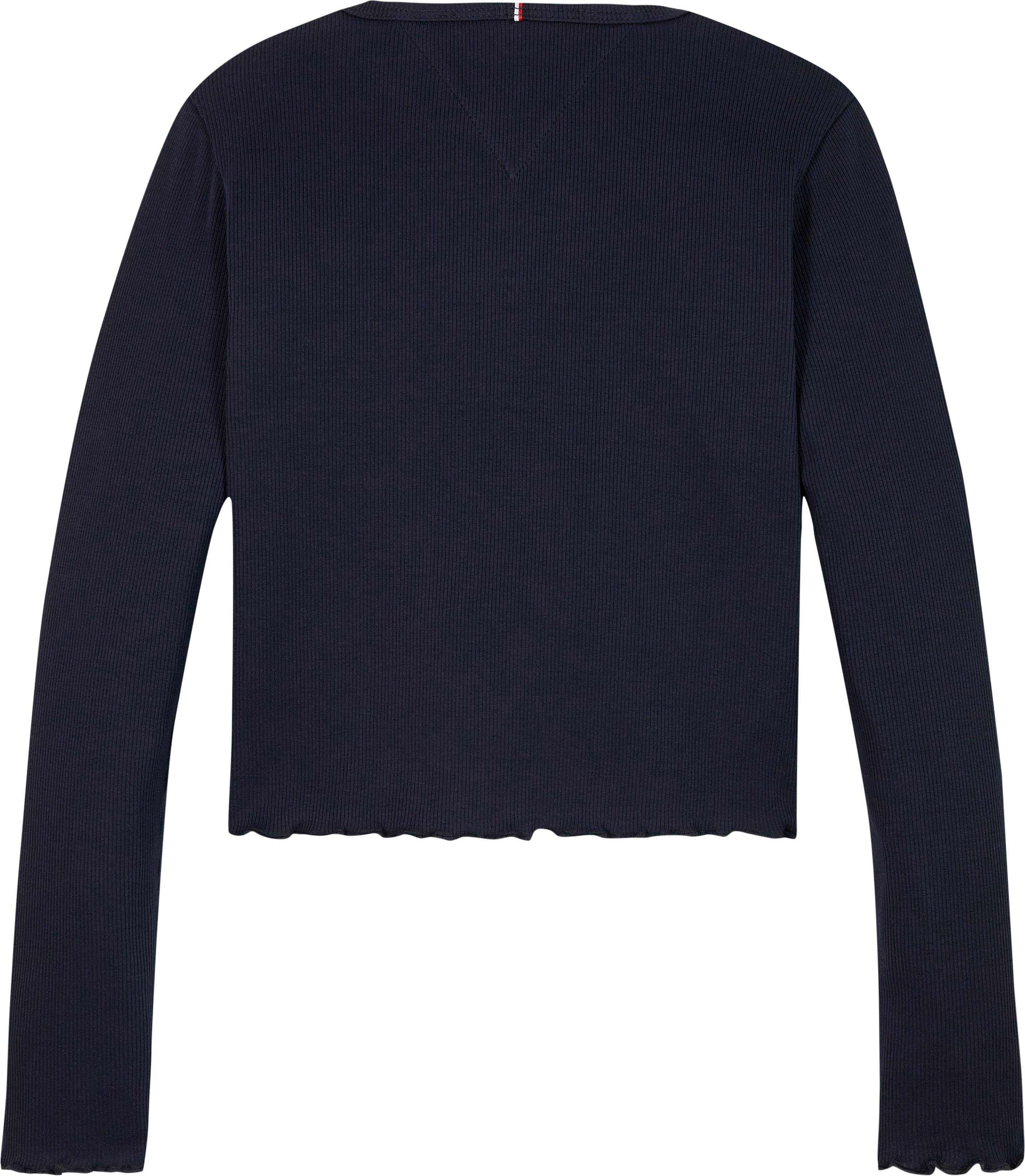 Tommy Hilfiger Shirt met lange mouwen ESSENTIAL RIB TOP L/S in lichte ribstructuur