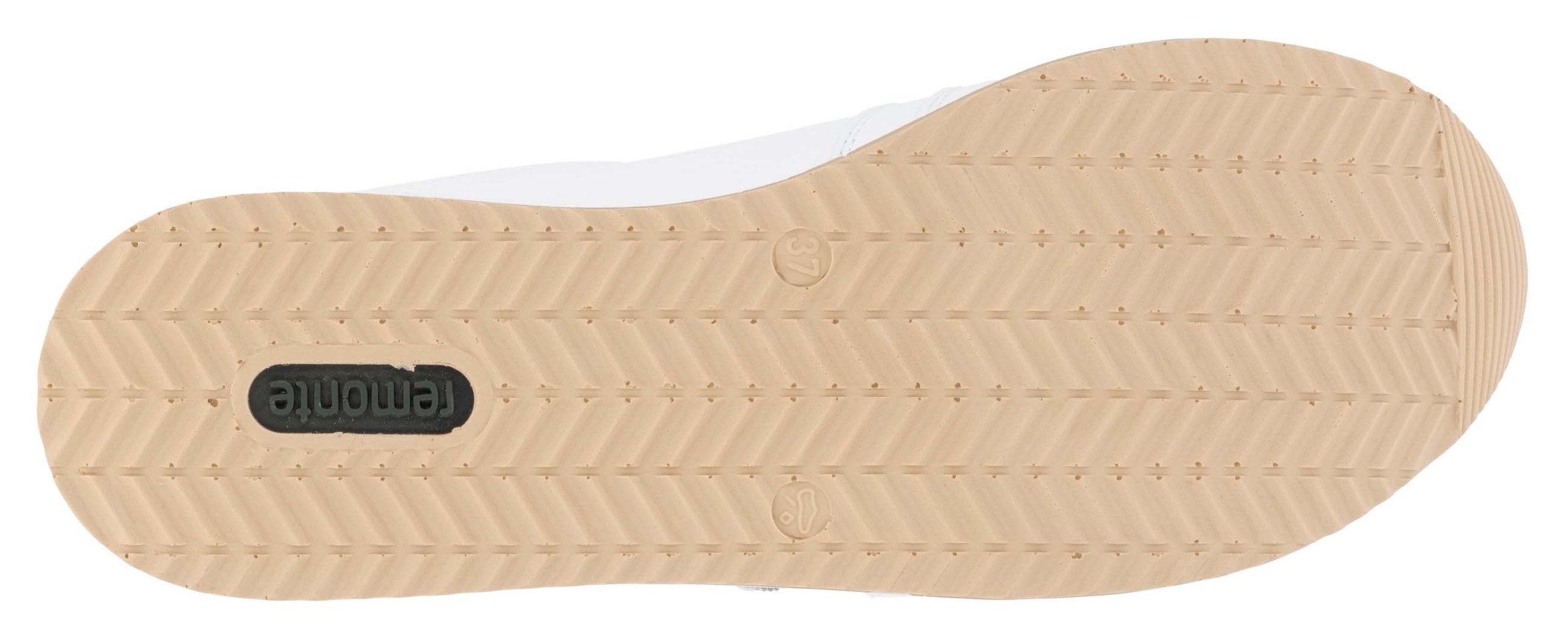 Remonte Plateausneakers , vrijetijdsschoen, lage schoen, veterschoen met zijrits