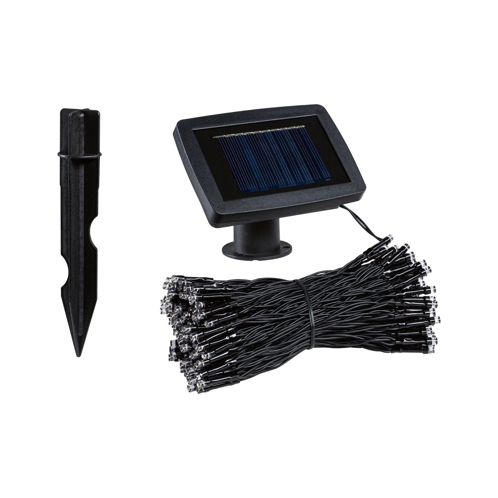 Paulmann Led-tuinlamp Solar Lichtketting Aurinka IP44 3000K 0lm/m Zwart (1 stuk)
