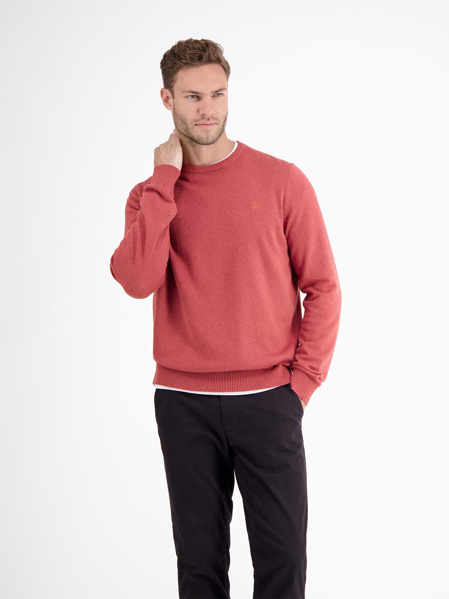 Lerros Gebreide trui LERROS crewneck gebreide pullover