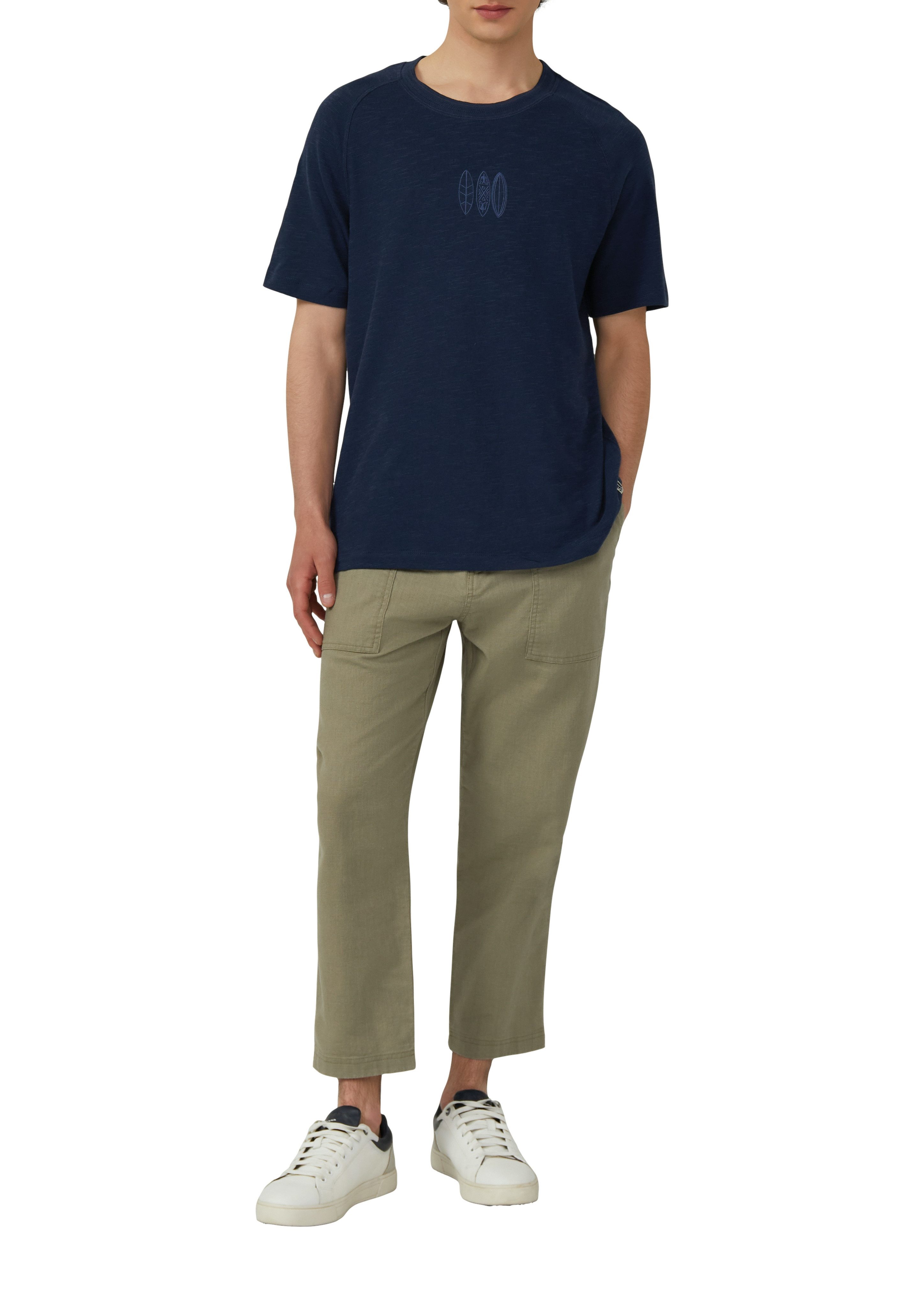 s.Oliver T-shirt met borduursel op borsthoogte