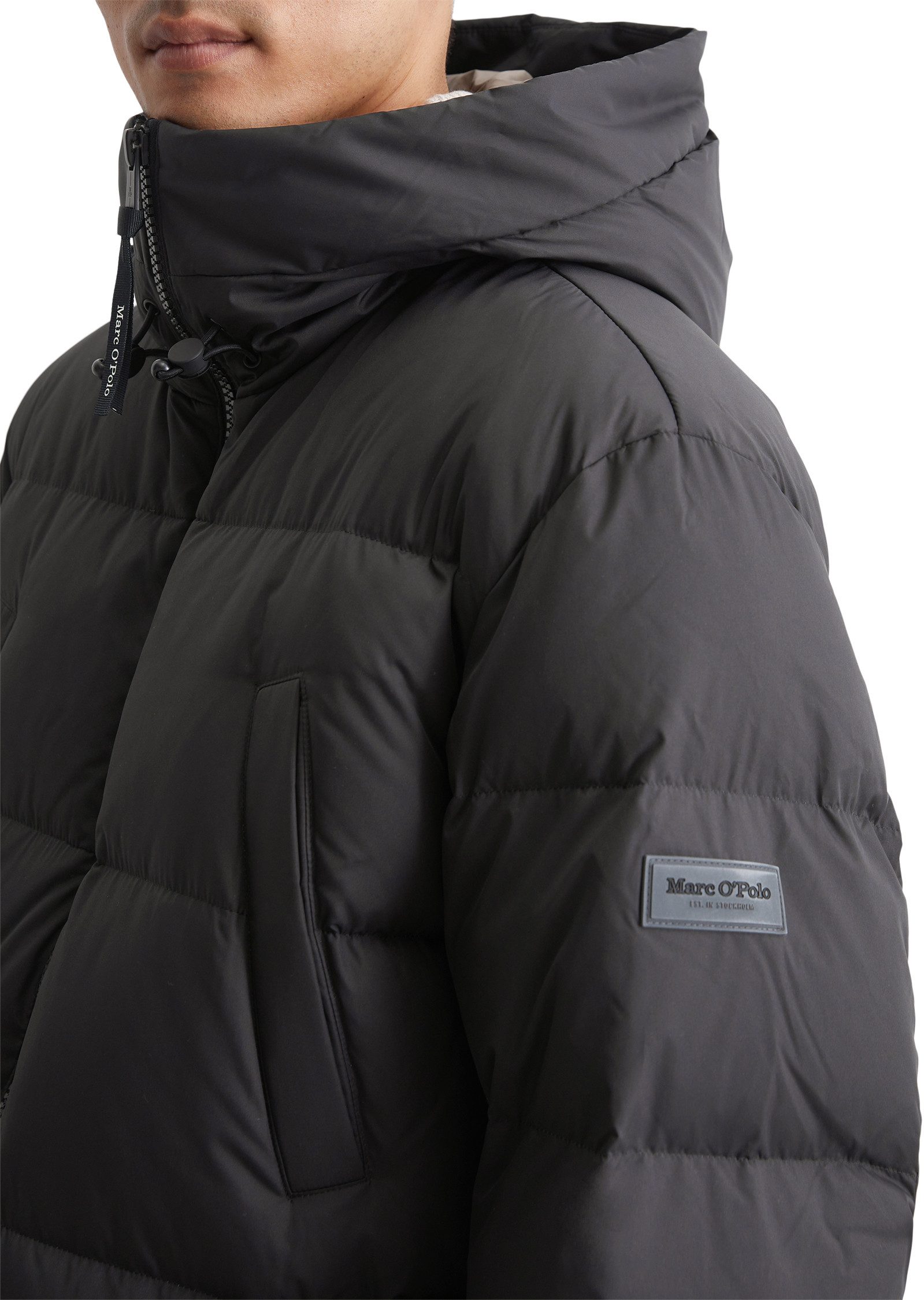 Marc O'Polo Winterjack met capuchon en veel details