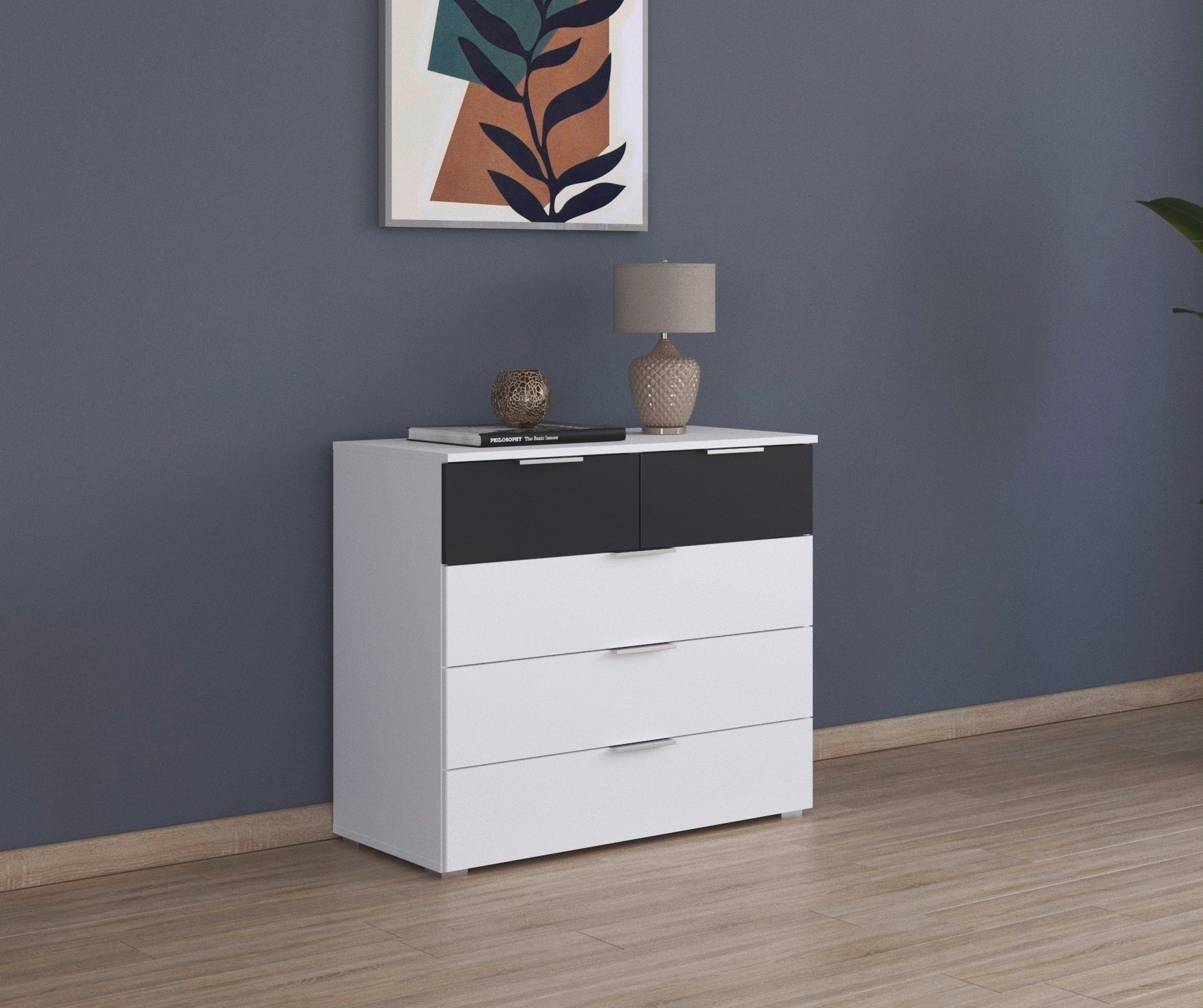 rauch Ladekast Monza sideboard commode waskast met 5 ruime lades in trendy kleurencombinaties