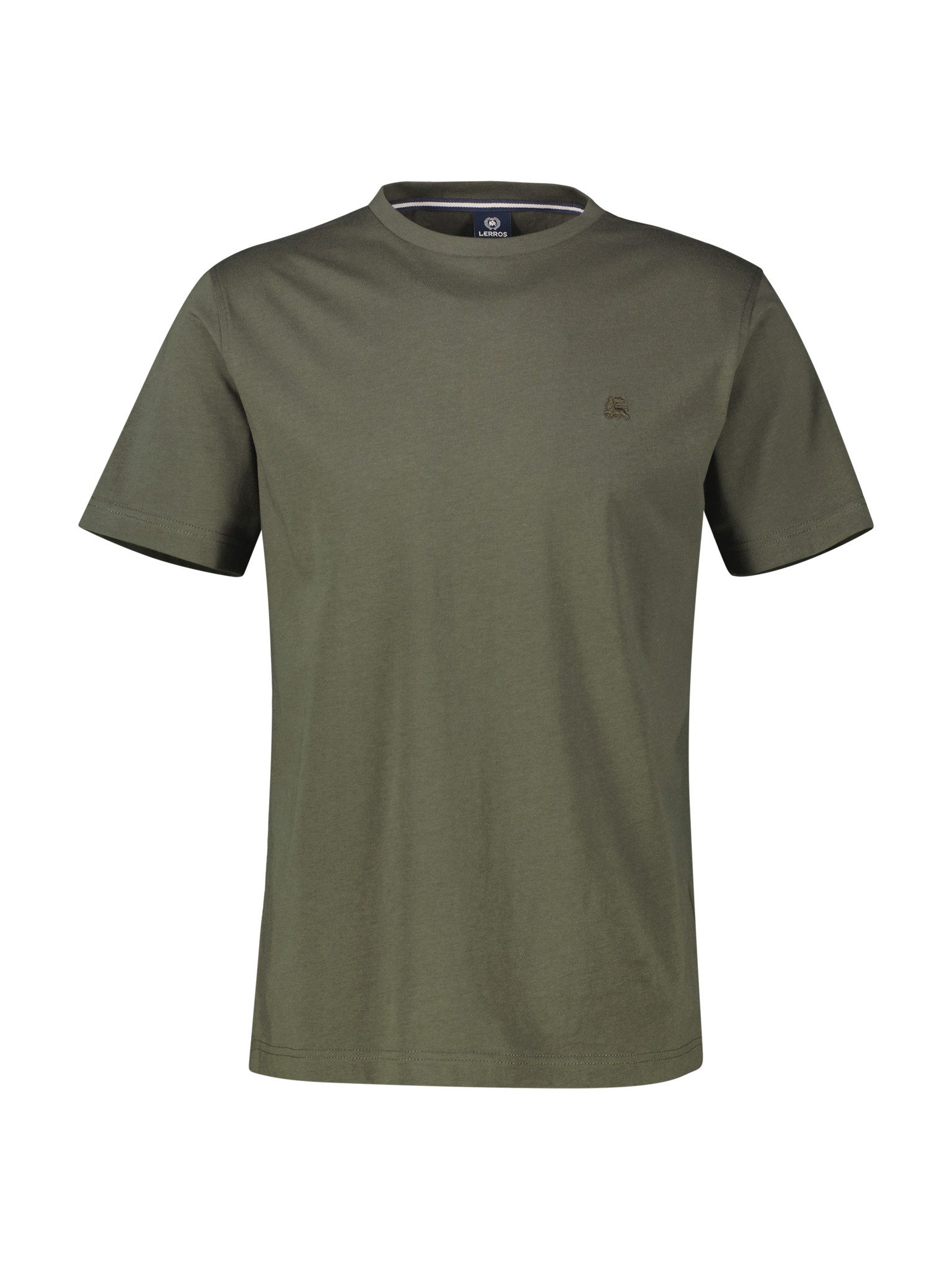 Lerros Shirt met ronde hals met geborduurd logo