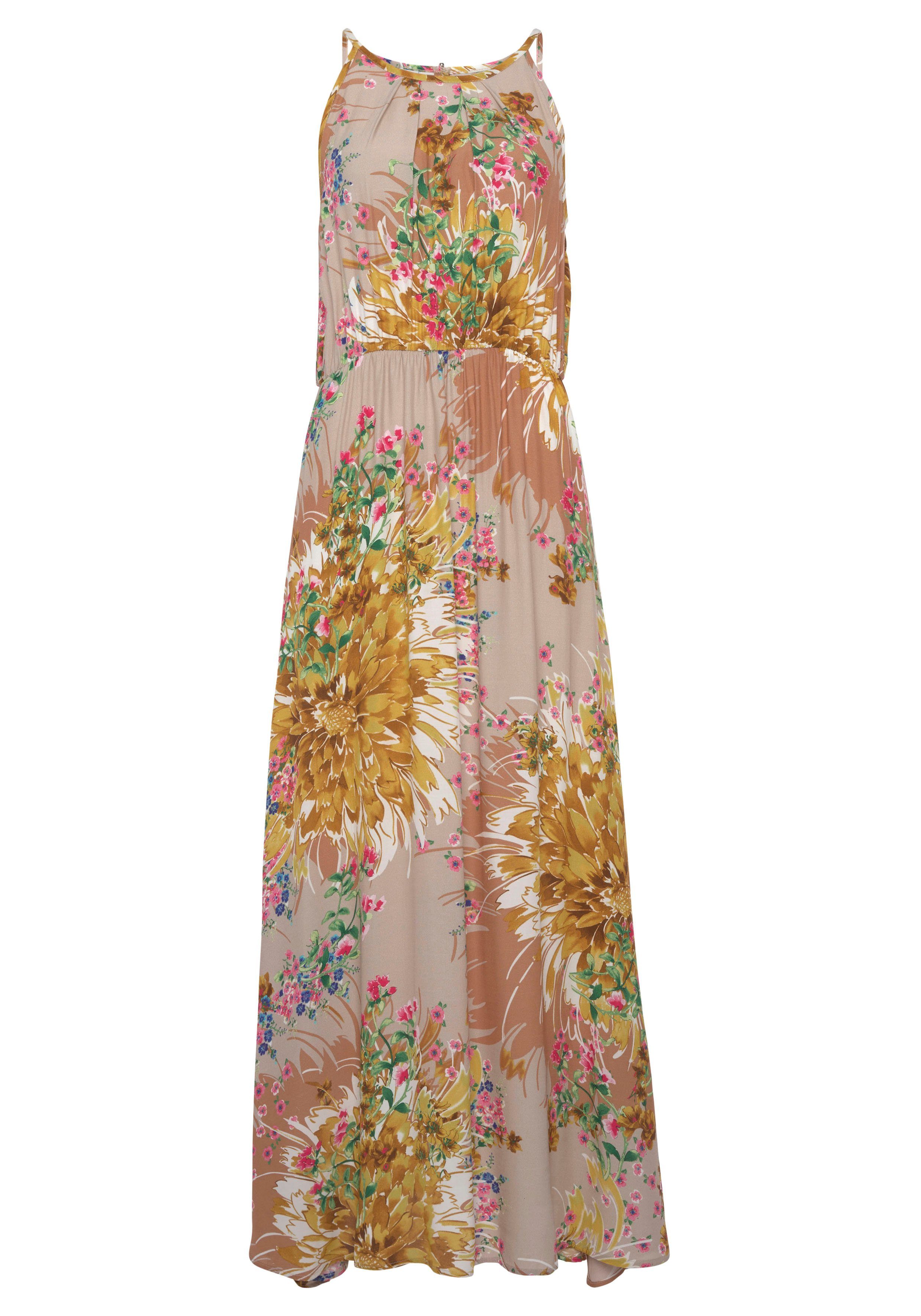 Lascana Maxi-jurk van geweven viscose in aloverprint, zomerjurk, strandjurk