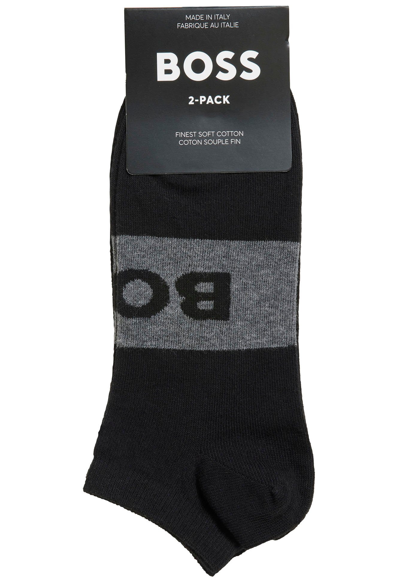 BOSS Business-sokken 2P AS Logo CC met groot, ingestrikt boss logo-opschrift (2 paar, Set van 2)