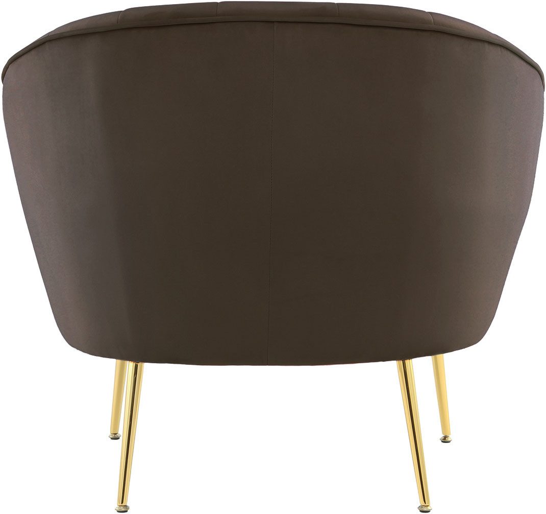 Kayoom Fauteuil Sofa Doreen 125, comfortabele fauteuil, eentonig ontwerp modern, ruimtebesparend, onderhoudsvriendelijk, fluwelen bekleding van stof (1 stuk)