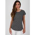 alife and kickin t-shirt claraak in 2-kleuren-look met minimal-print grijs