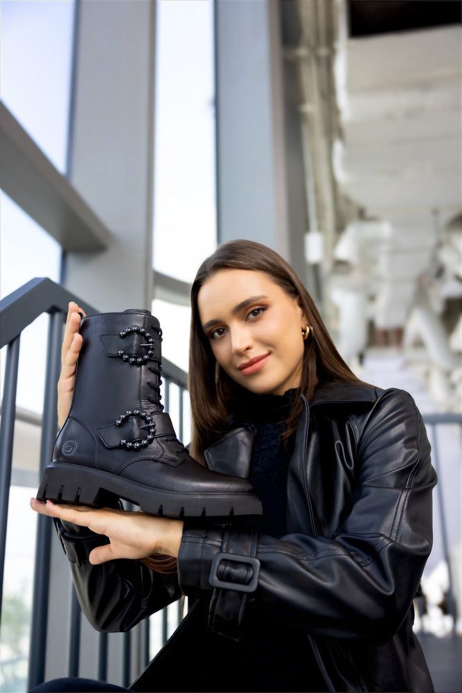 Remonte Veterlaarsjes blokhak, herfstmode, veterschoenen met binnenrits