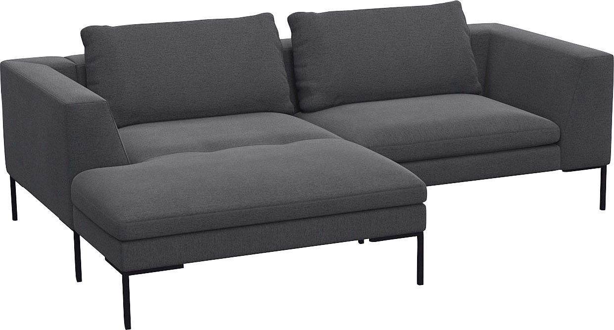 FLEXLUX Hoekbank Loano, super comfortabel zitcomfort door koudschuim in de zitting, L-vorm
