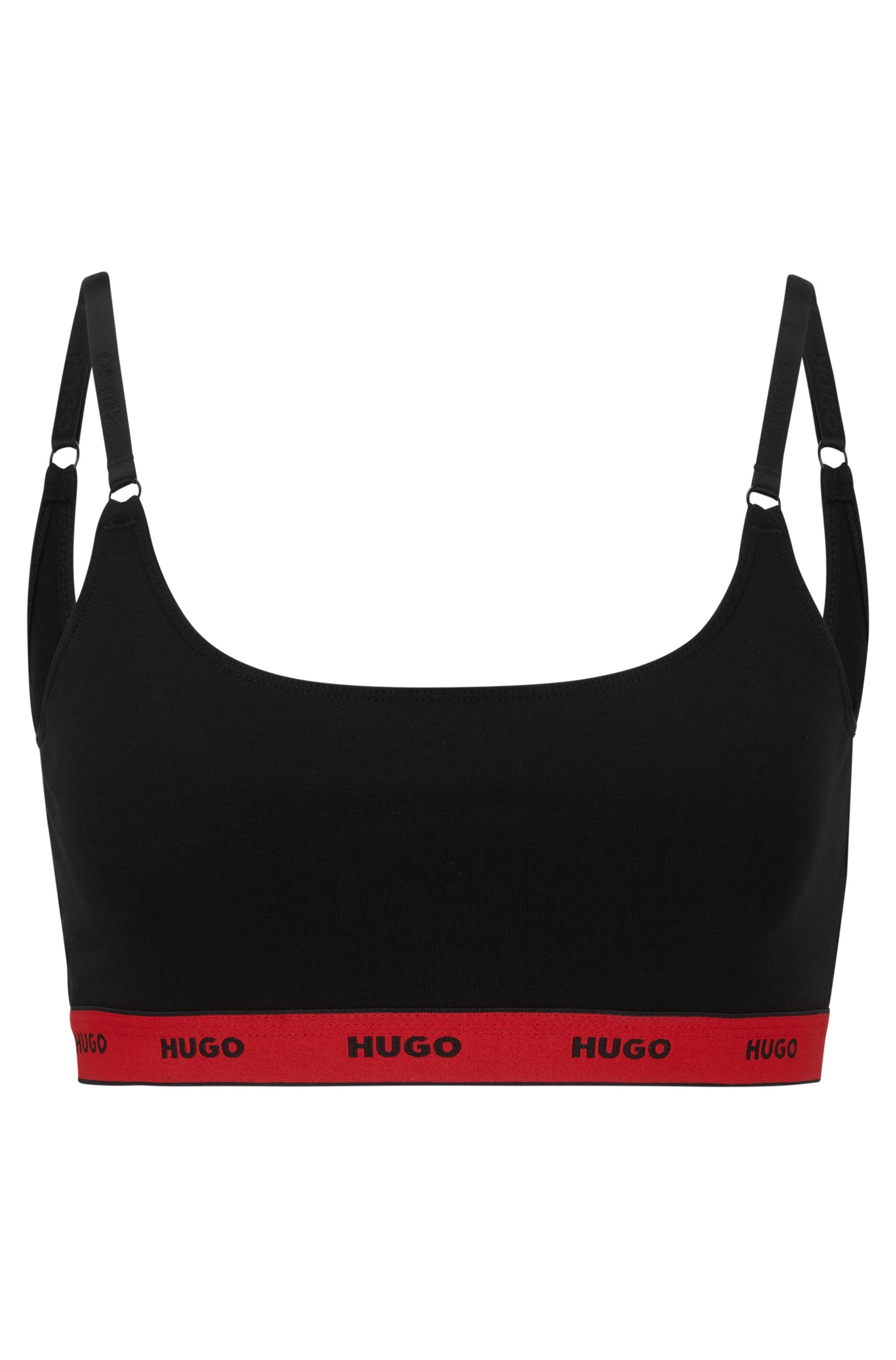 HUGO underwear Bralette-bh TWIN BRALETTE STRIPE met elastische taille (2-delig, Set van 2)