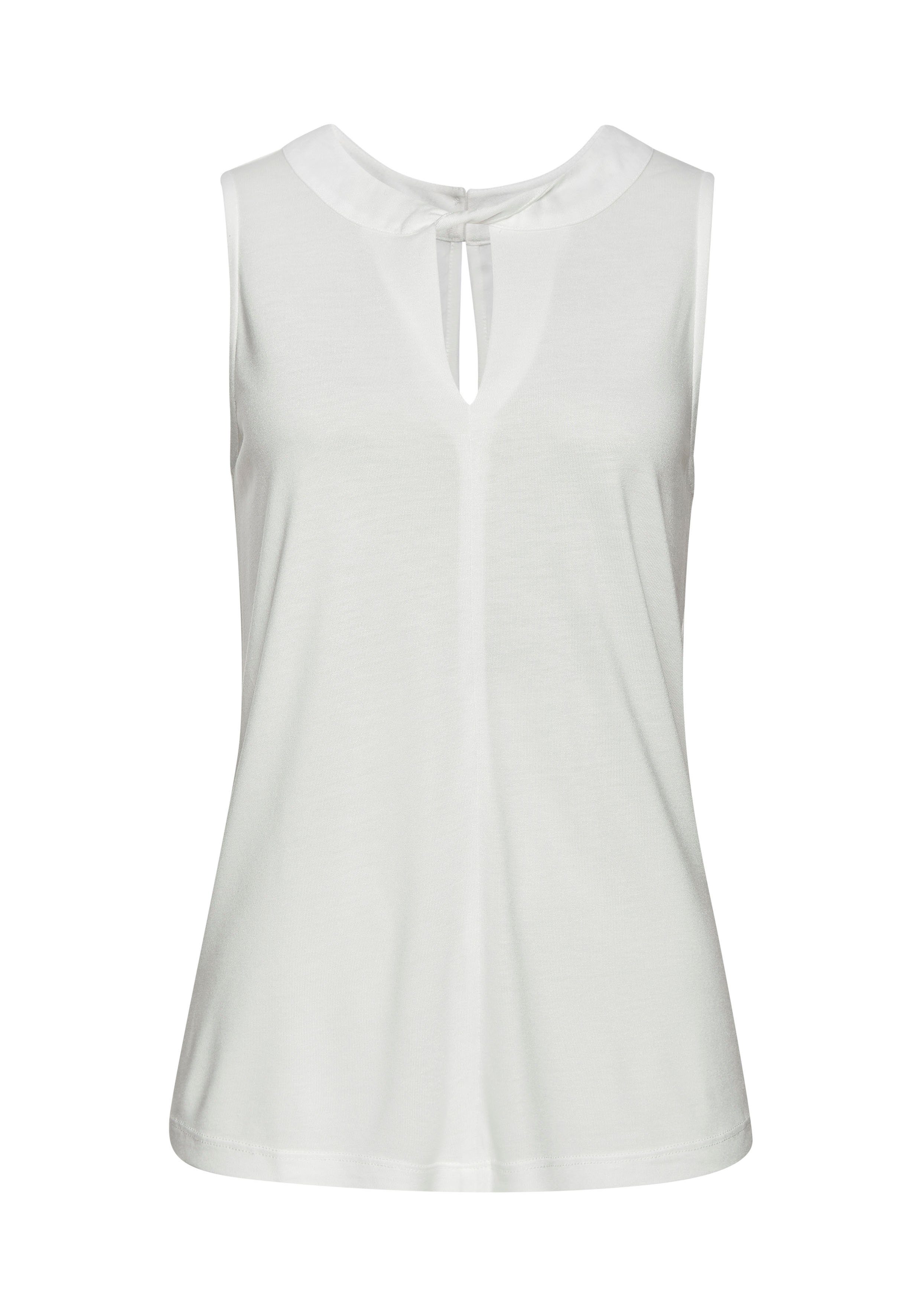 Vivance Tanktop met bijzondere uitsnede, eenvoudig zomertop, casual
