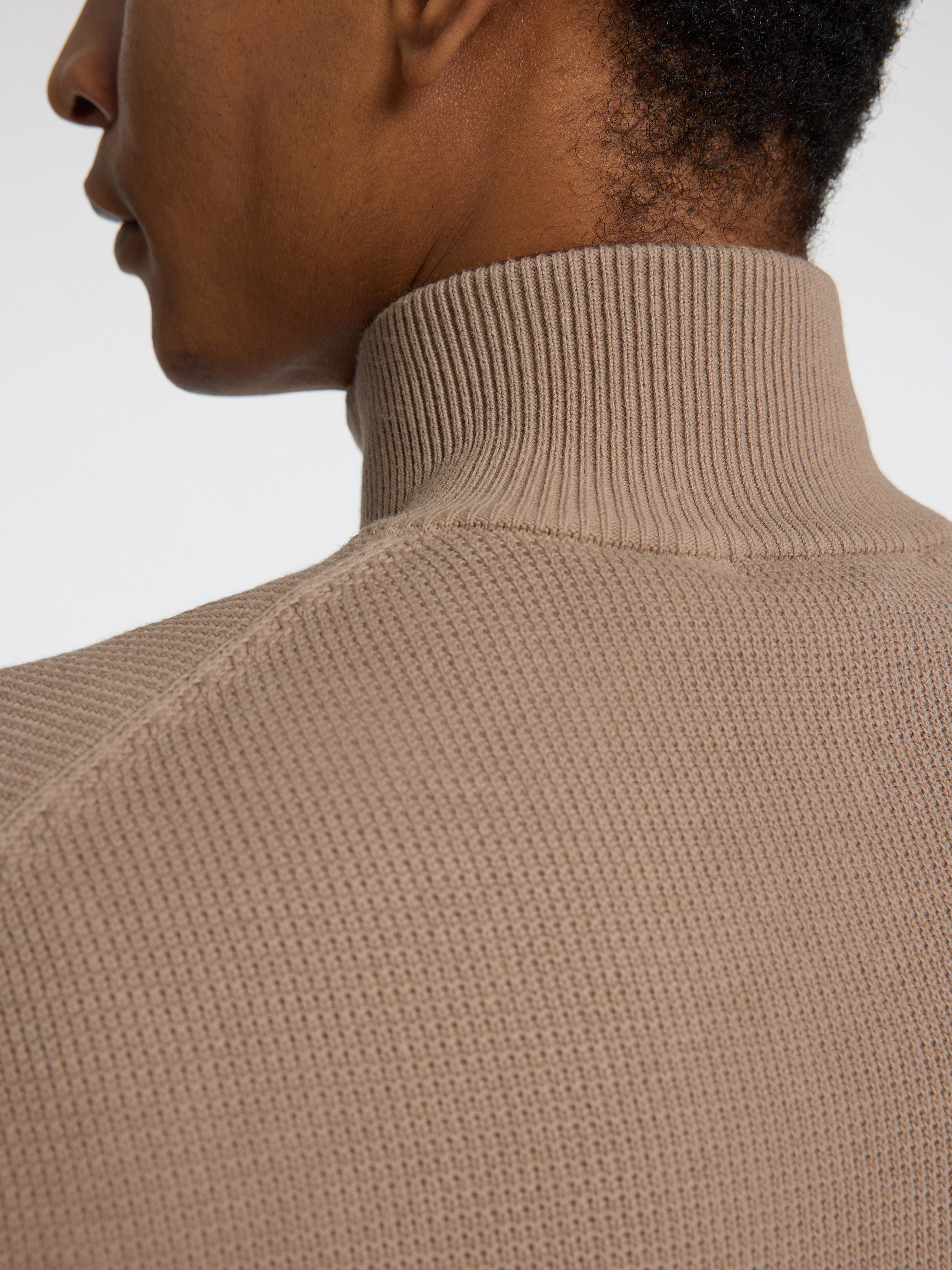 SELECTED HOMME Schipperstrui SLHDANE LS KNIT STRUCTURE HALF ZIP NOOS