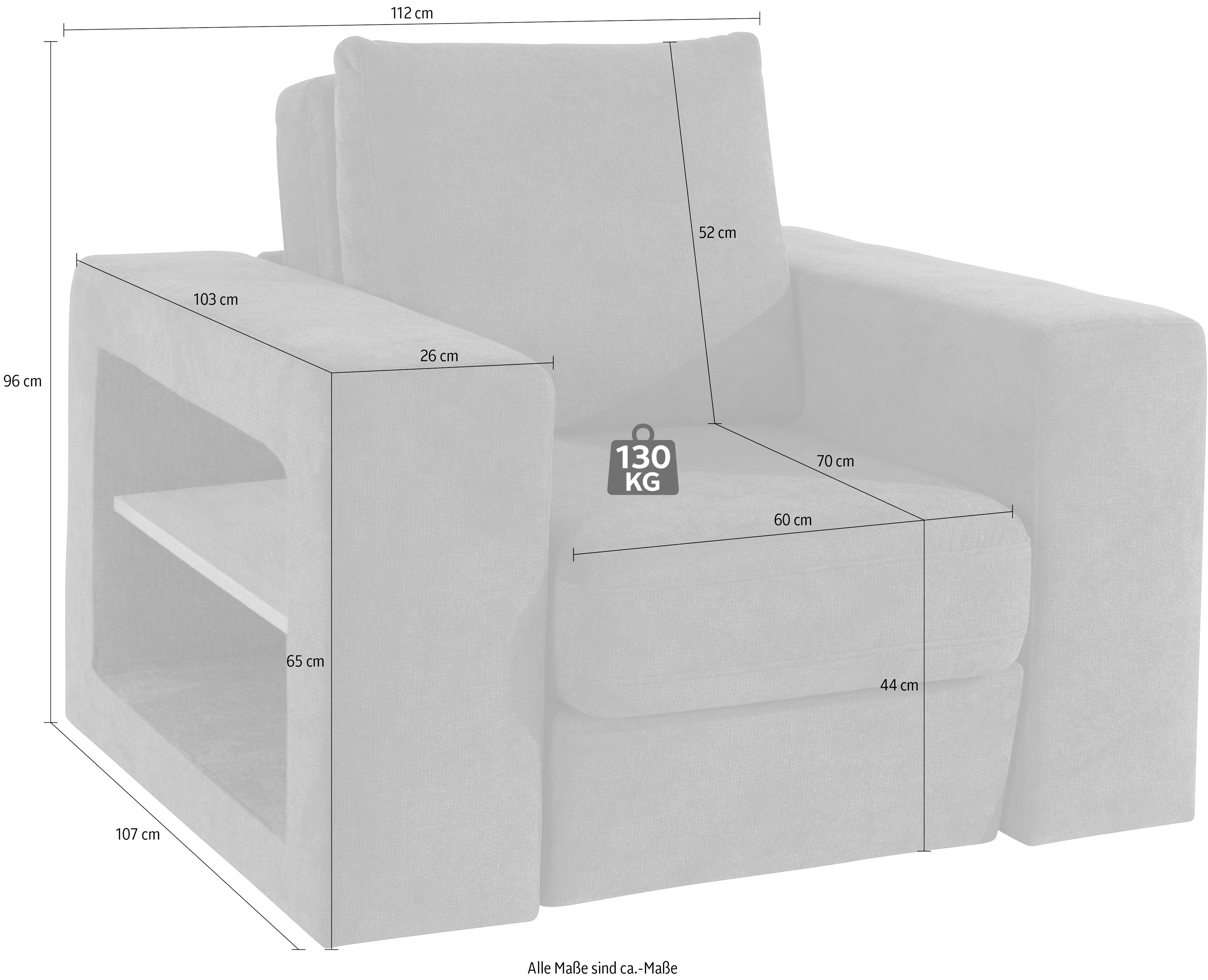 LOOKS BY WOLFGANG JOOP Fauteuil Looksvb Aan te passen fauteuil: fauteuil wordt fauteuil met 1 hocker, kastfunctie