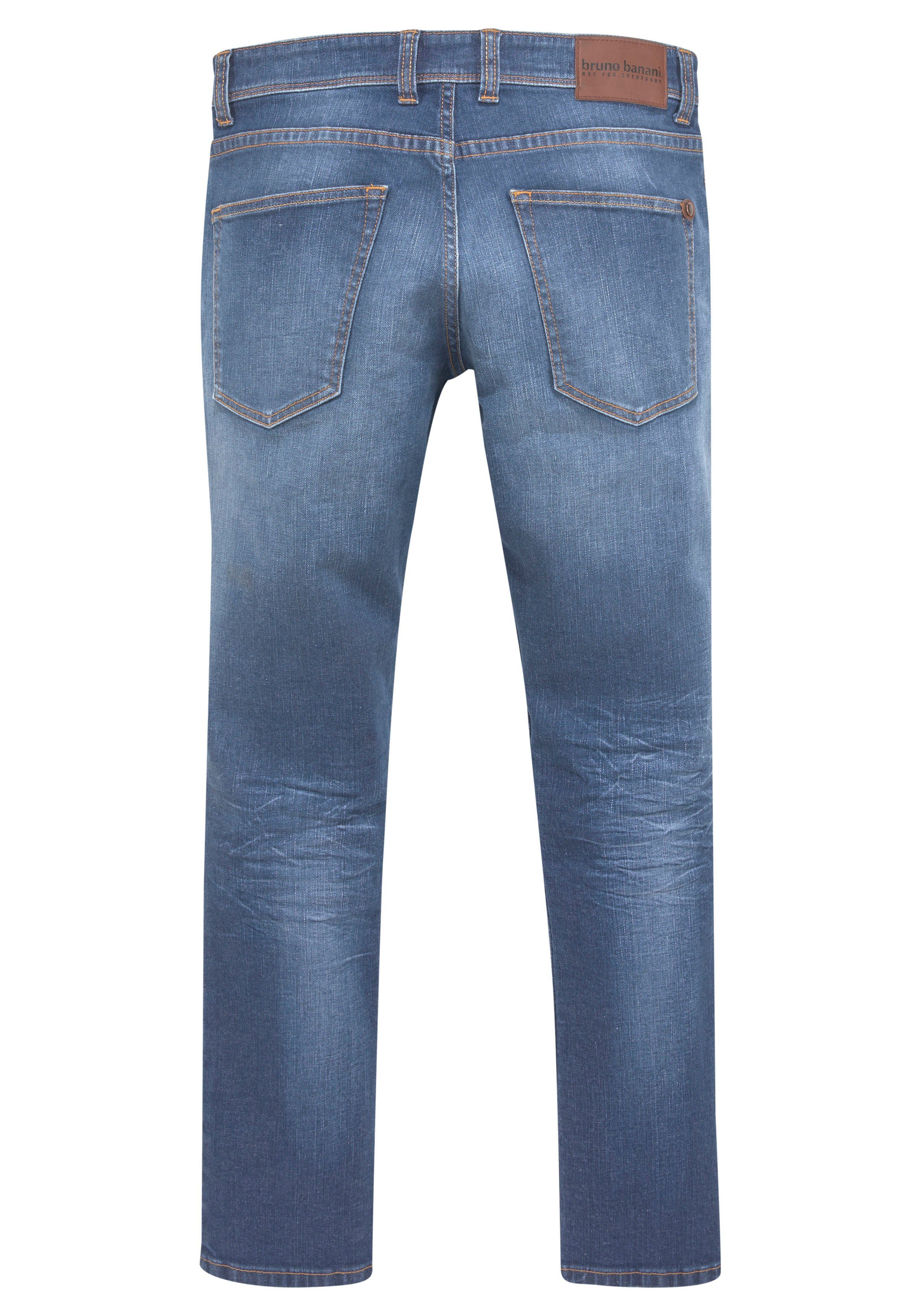 Bruno Banani Slim fit jeans Jimmy (stretch) smalle pijp, lage taillehoogte, met knoopsluiting