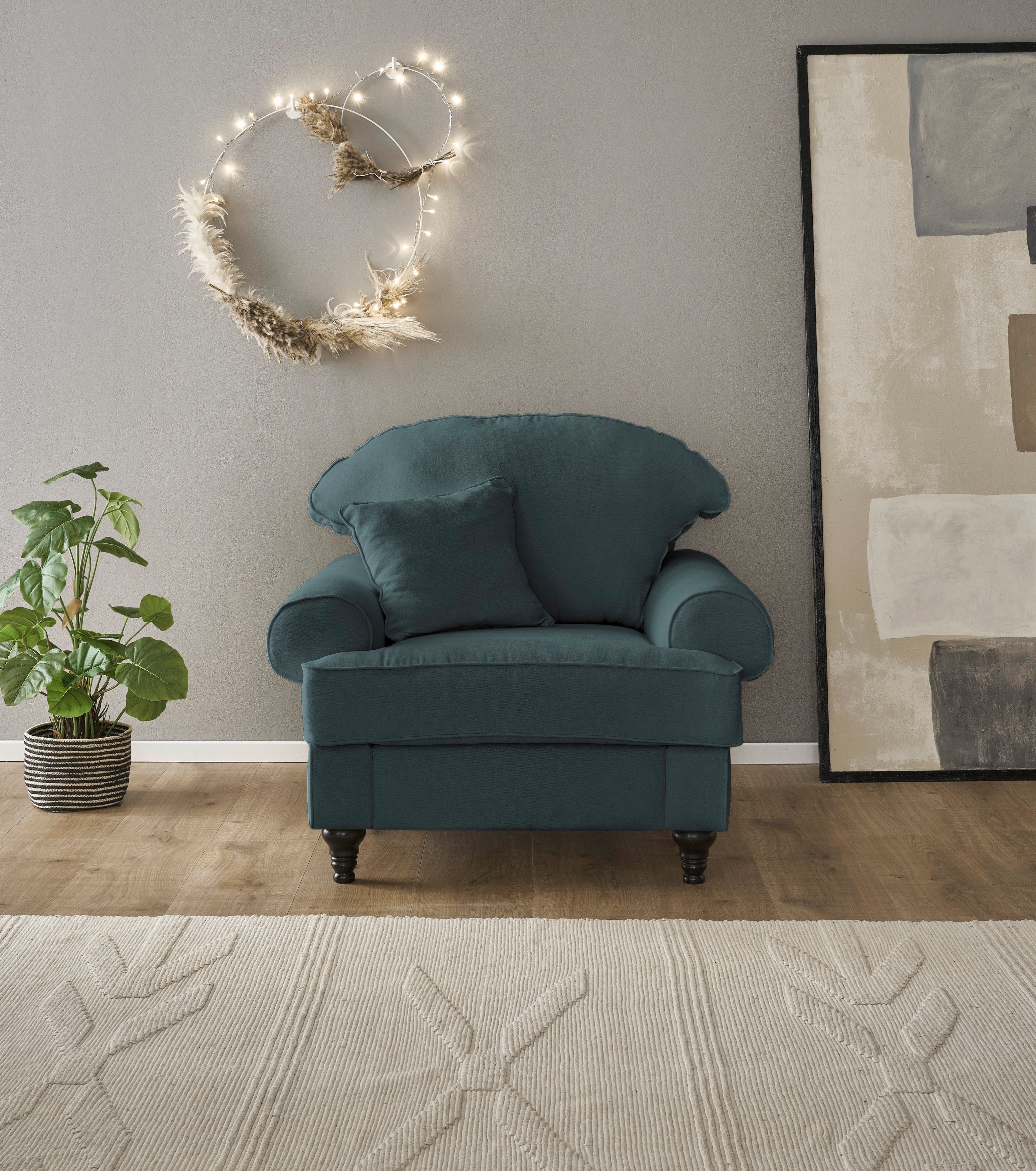 Home affaire Fauteuil Westminster met binnenveringsinterieur fauteuils groen