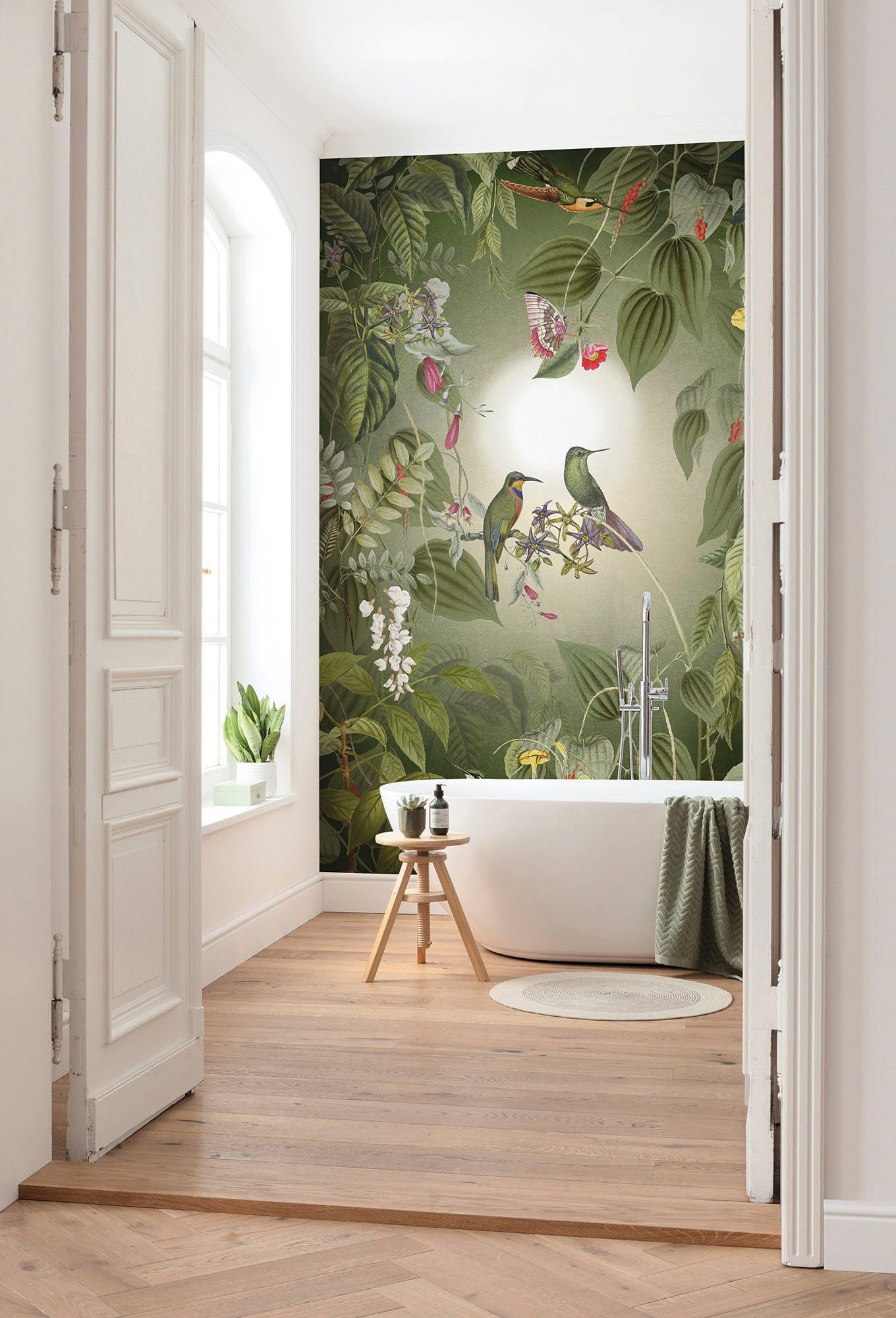 Komar Vliesbehang Digitale print vlies - Wildlife Birds - Afmeting 200 x 250 cm (1 stuk)