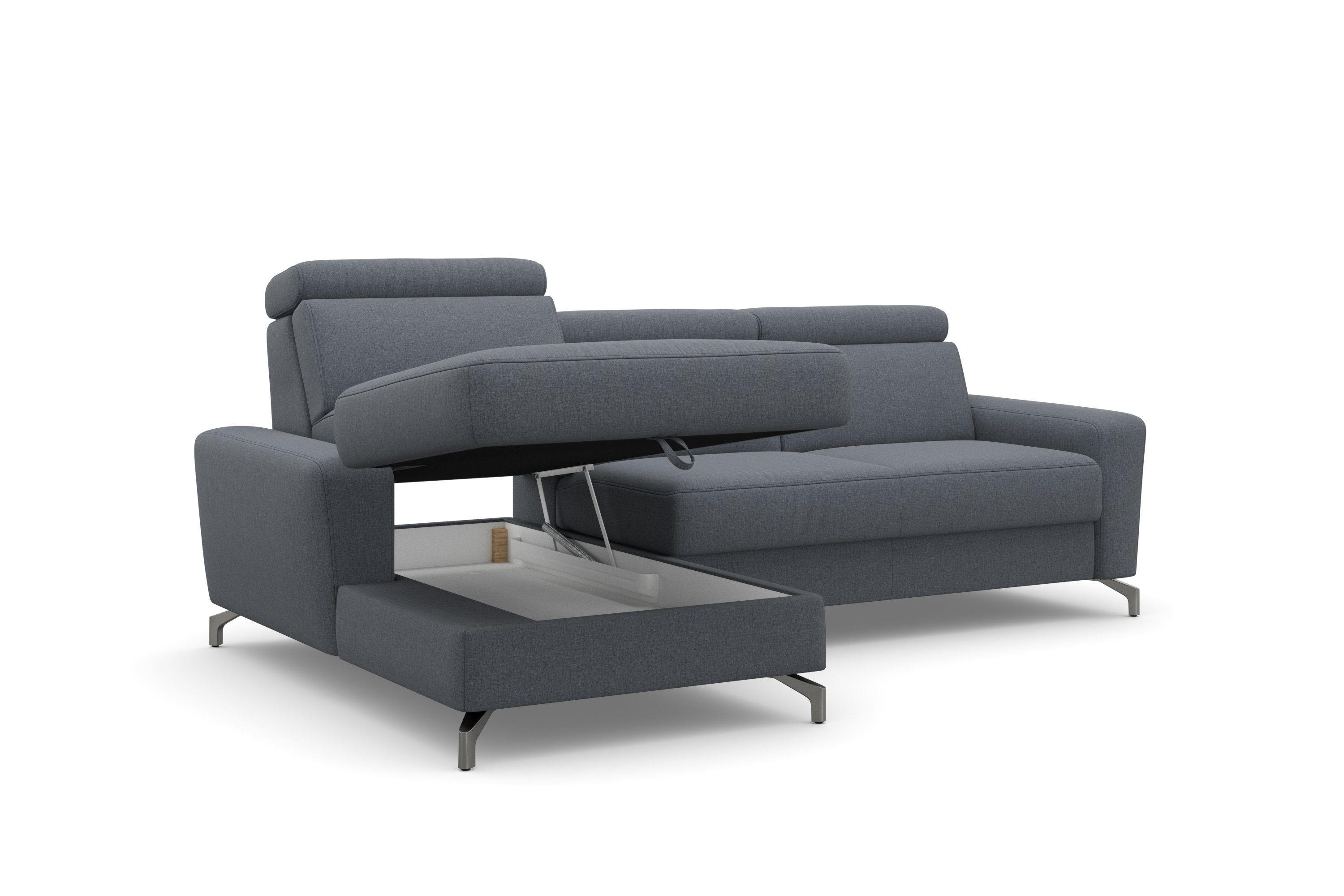 sit&more Hoekbank Scarlett L-vorm met verstelbare hoofdsteun, naar keuze met slaapfunctie, bedkist
