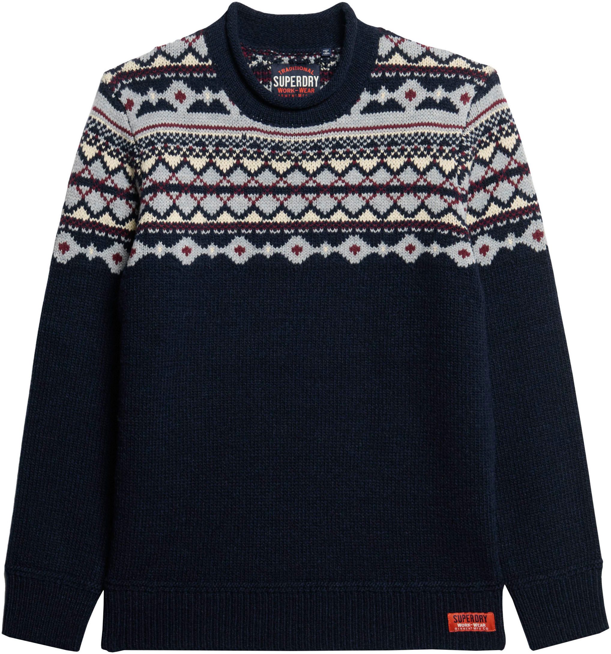 Superdry Trui met ronde hals FAIRISLE KNIT CREW JUMPER