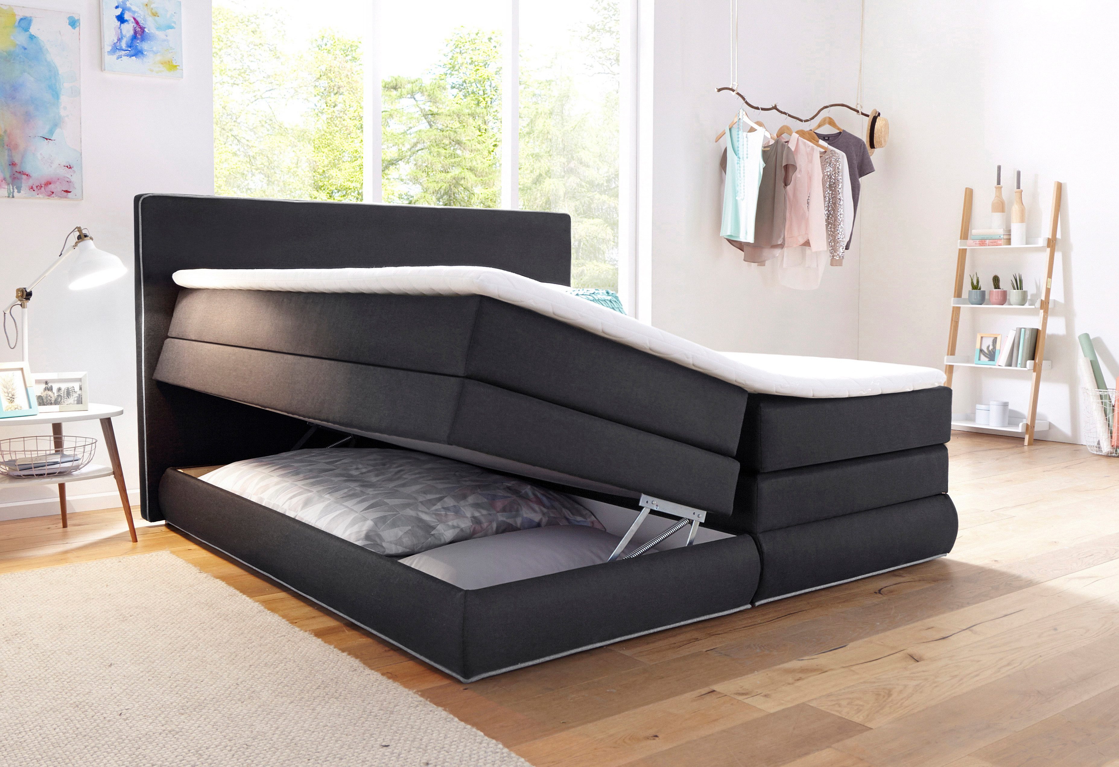 COLLECTION AB Boxspring Ninoni incl. bedlade, topper en optioneel met led-verlichting