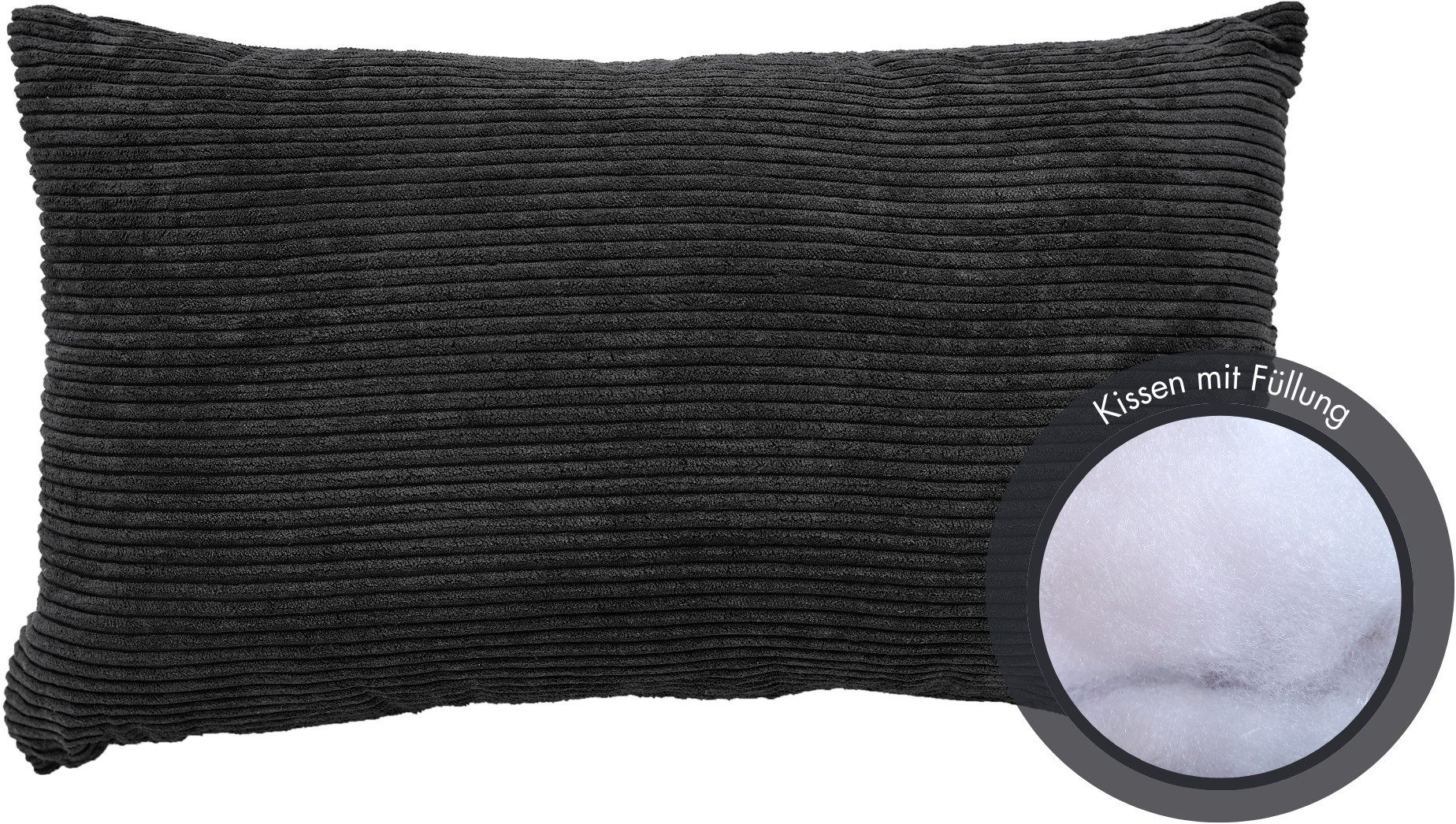 Andiamo Sierkussen Cord kussen Emy, kussenhoes met vulling (1 stuk)