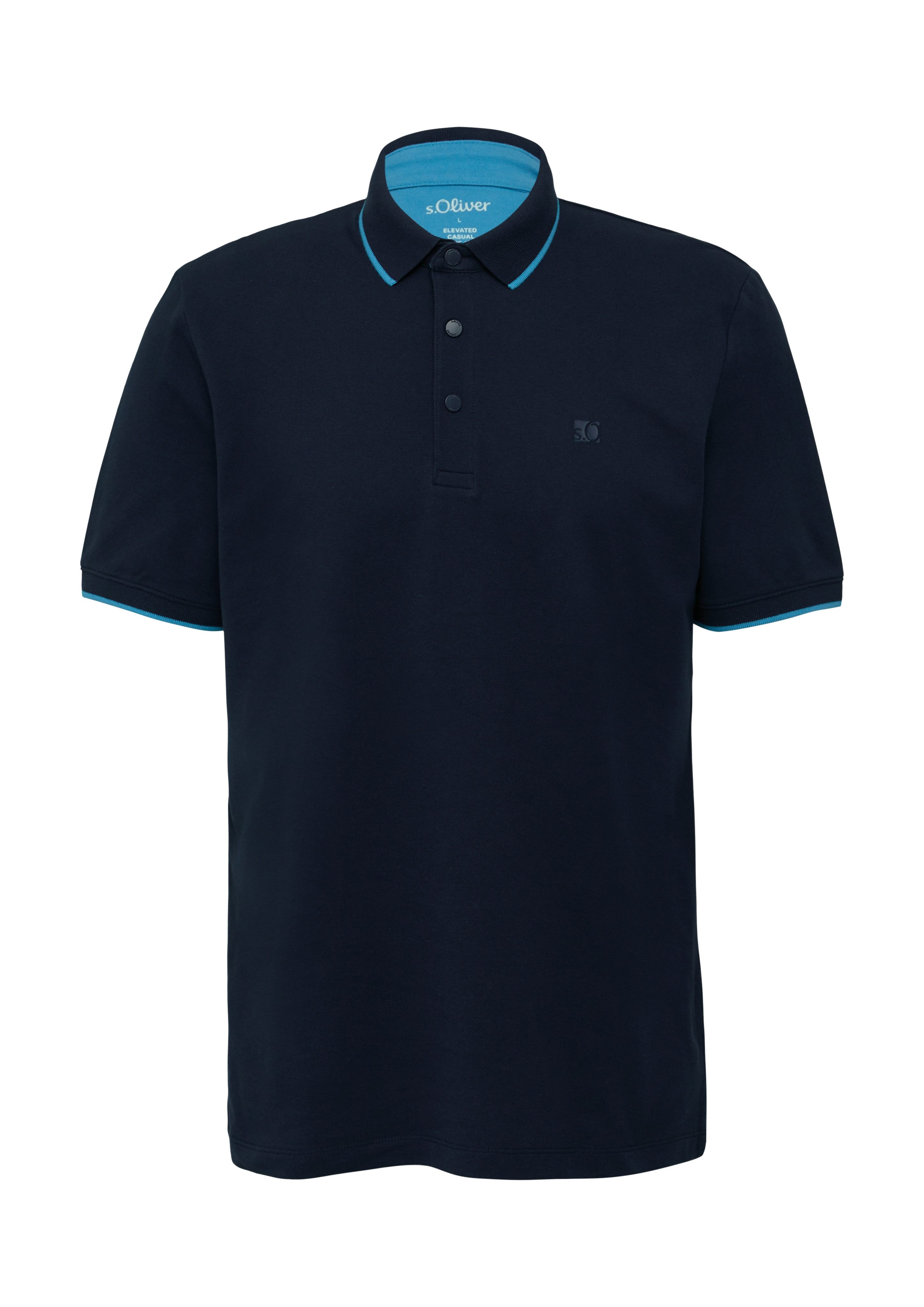 s.Oliver Poloshirt met contrastdetails